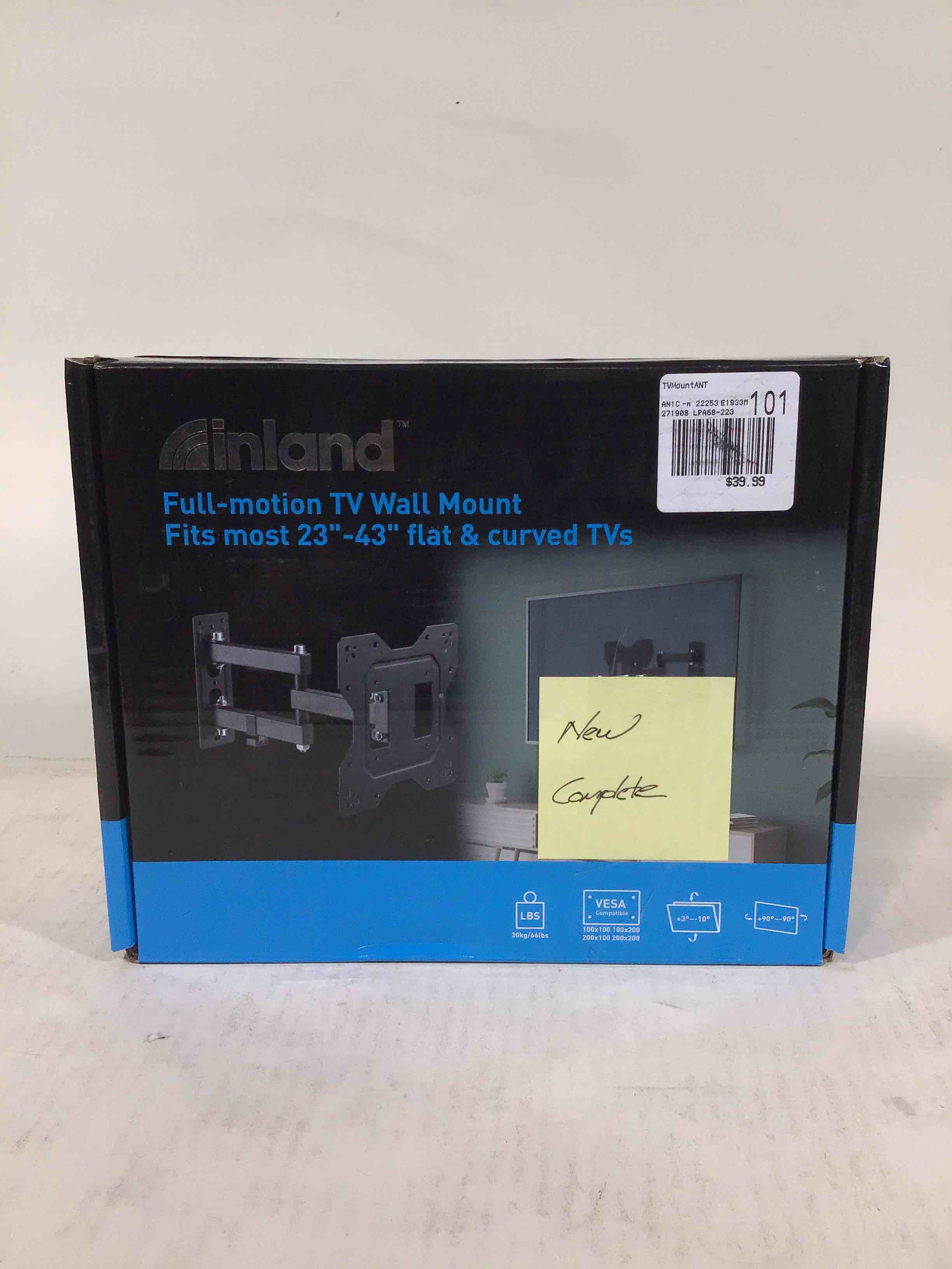inland Full Motion TV Wall Mount 23”-43” TVs