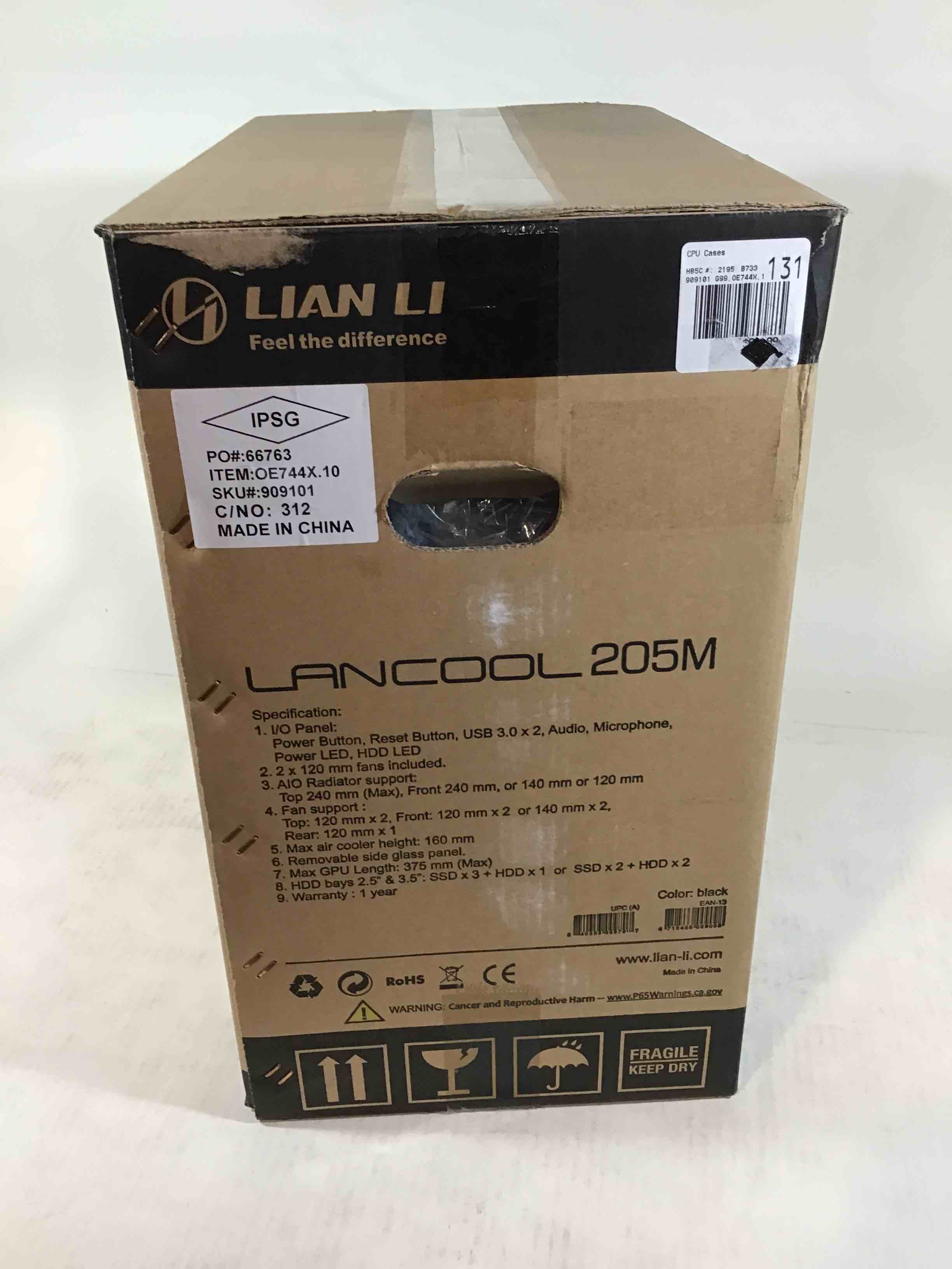 Lian Li Lancool 205M Gaming PC Case - Black