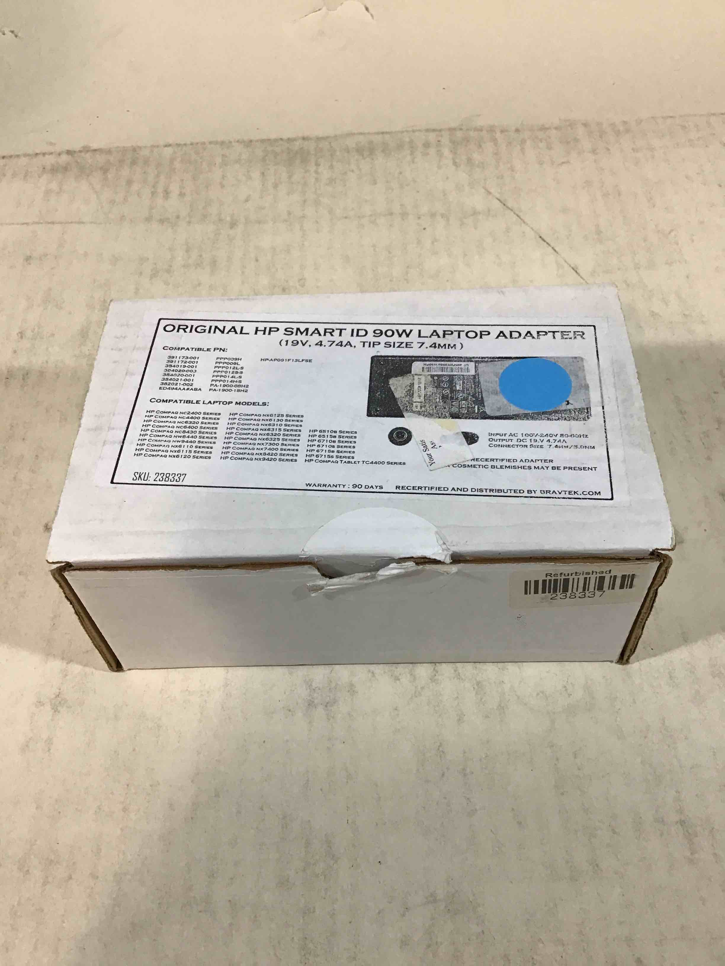 Original HP Smart ID 90W Laptop Adapter