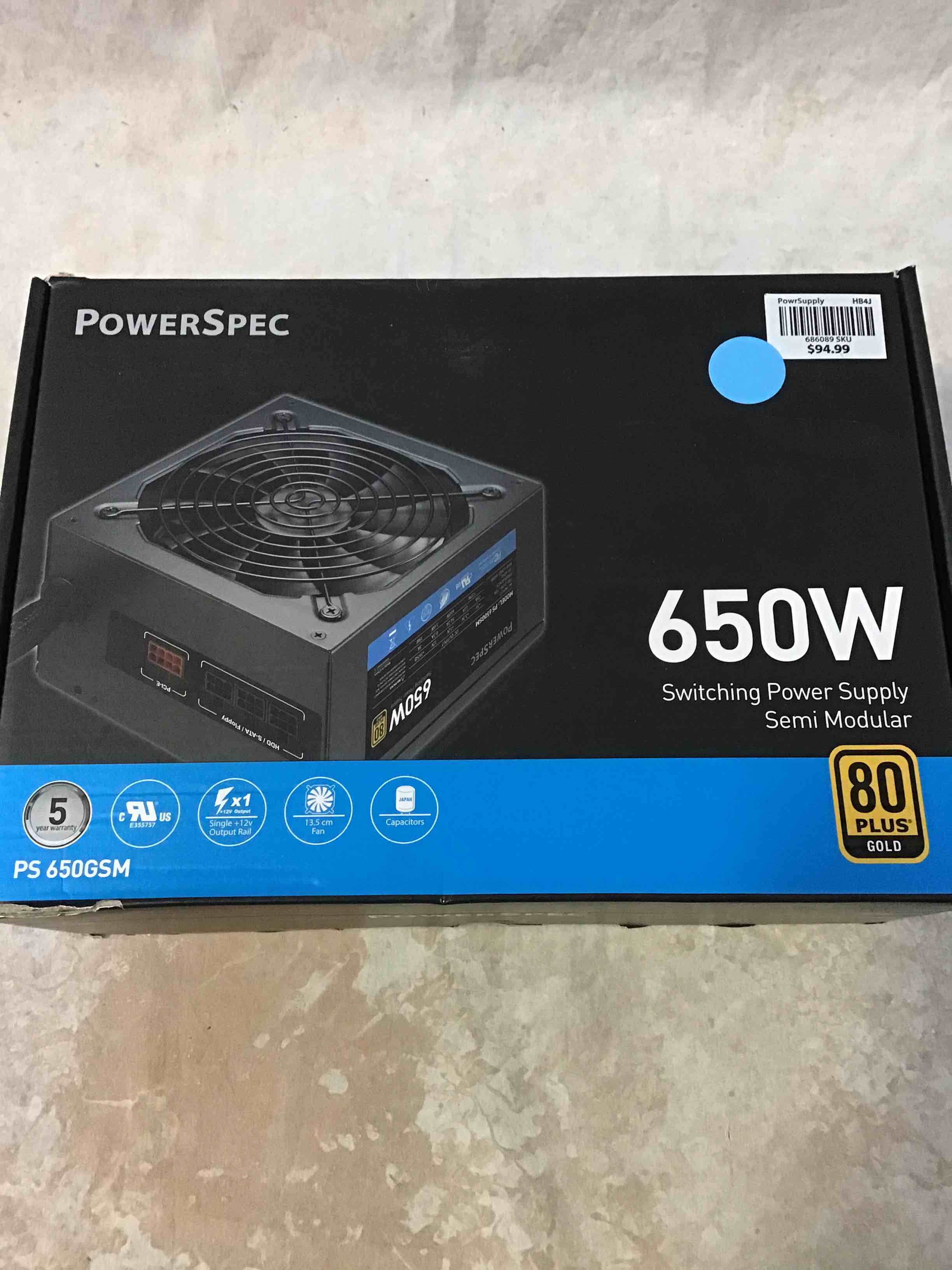 powerspec 650w power supply 