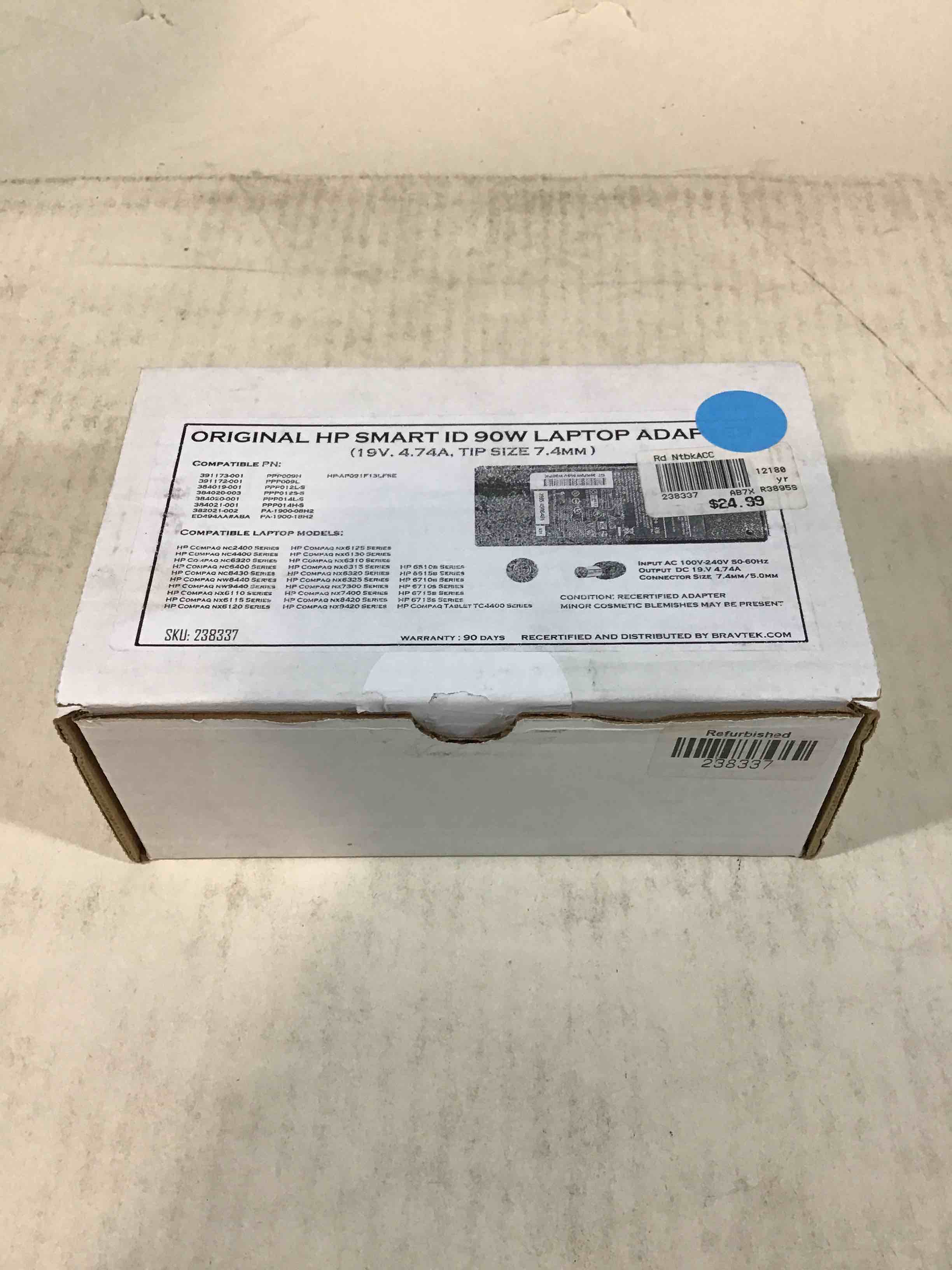 Original HP Smart ID 90W Laptop Adapter