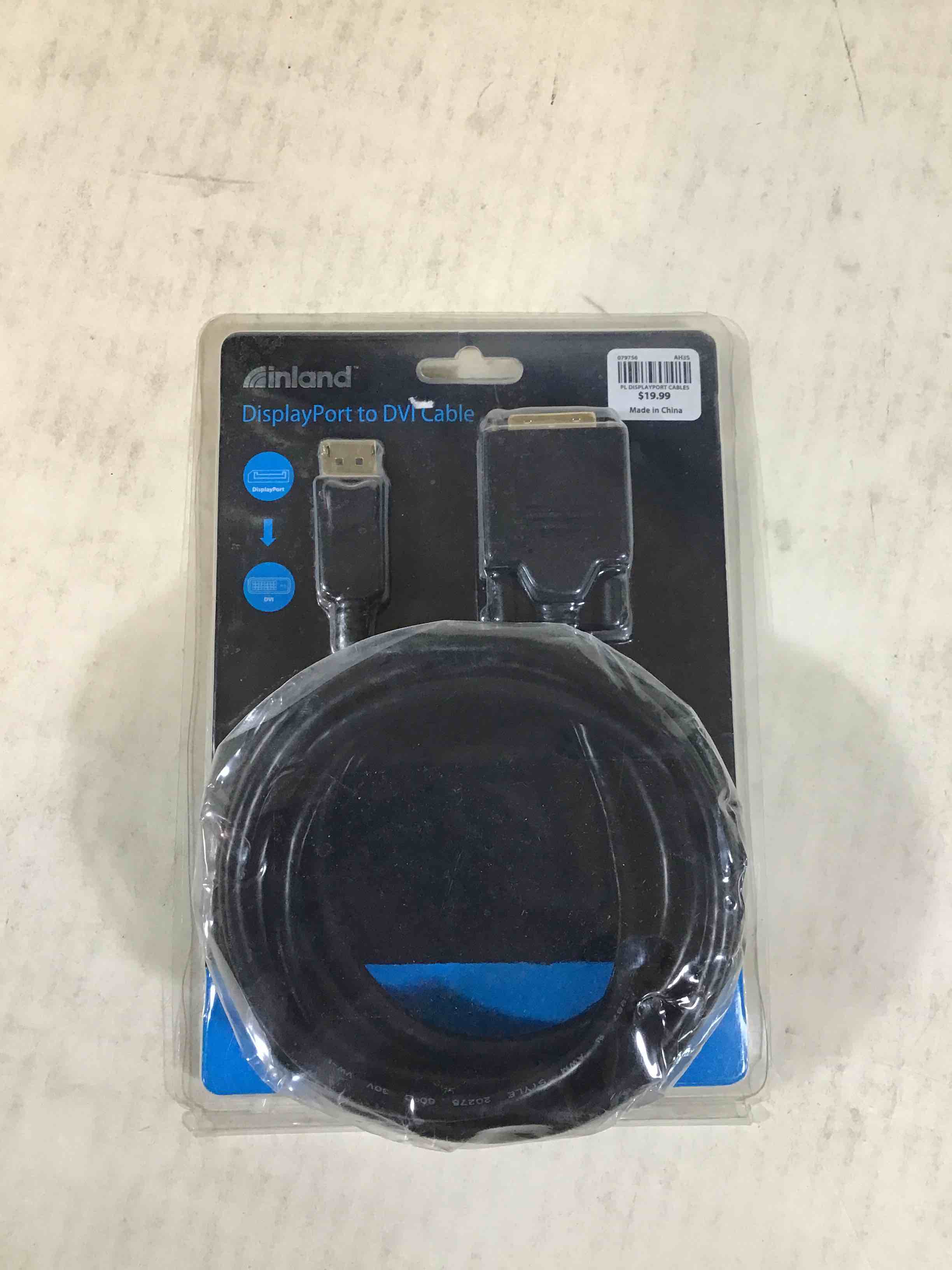 Inland DisplayPort to DVI Cable