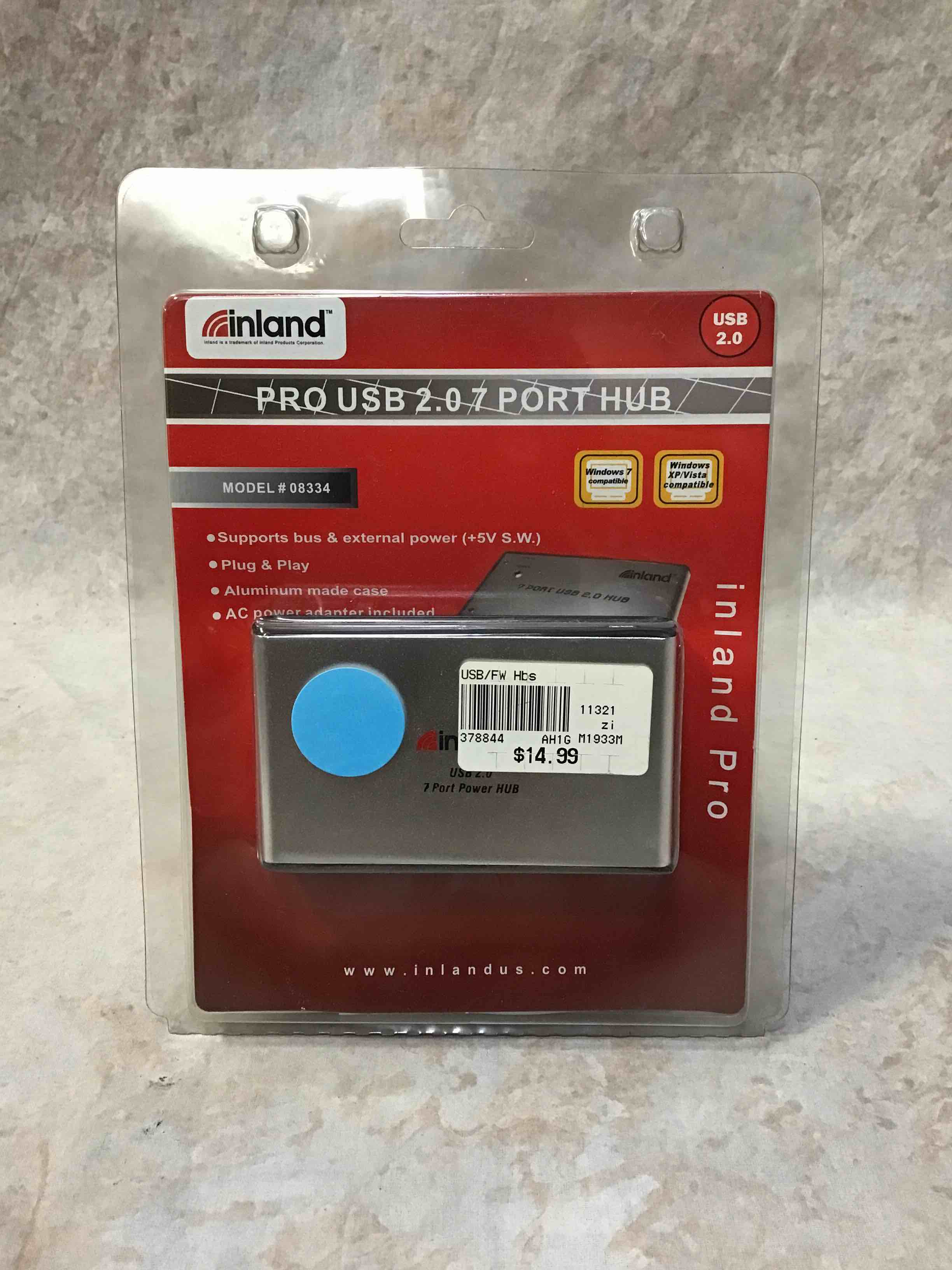 Inland U-mobile 7 Port Usb Hub, Mc702704