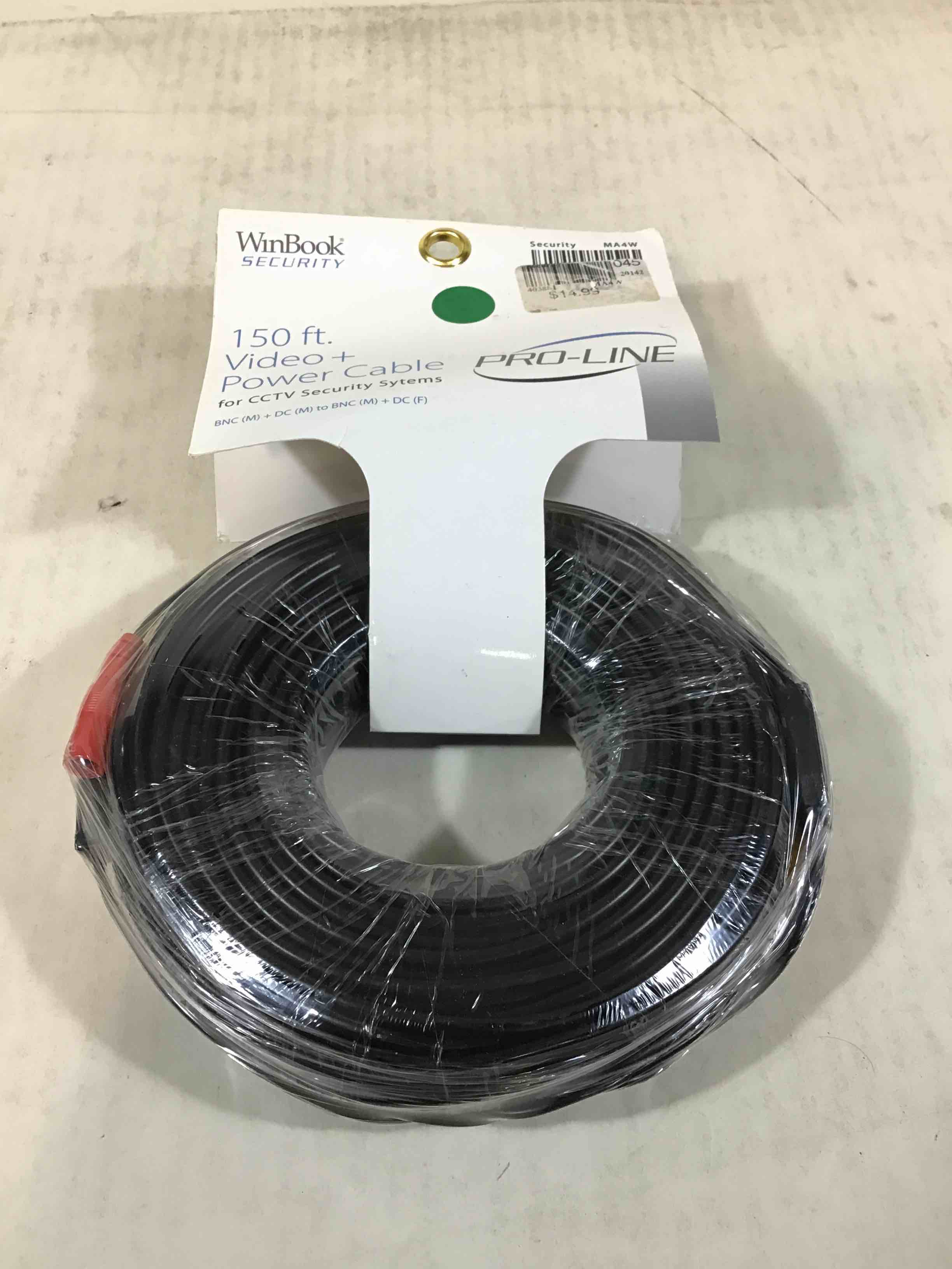 winbook security 150’ video + power cable