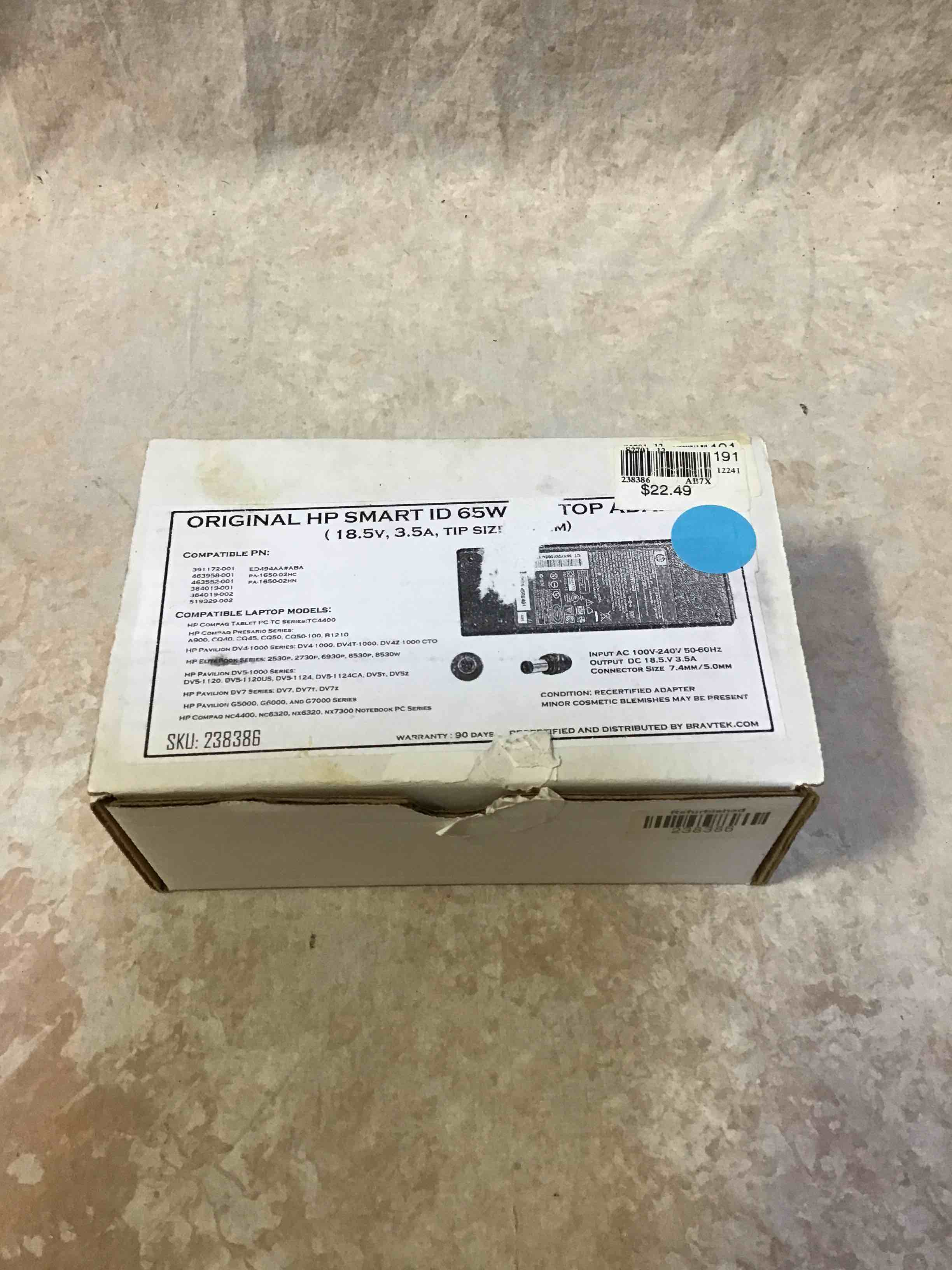 Original HP Smart ID 65W Laptop Adapter
