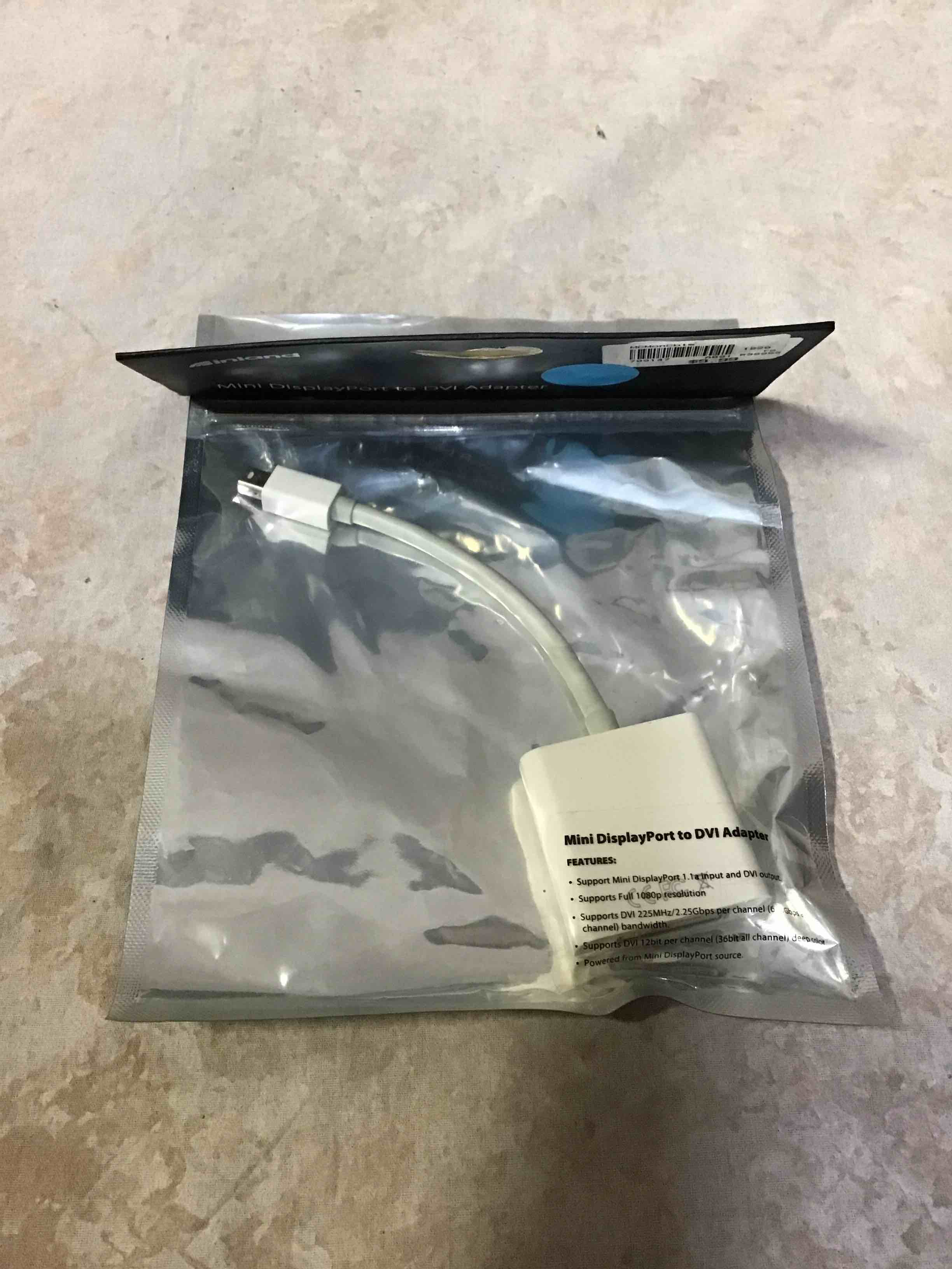 inland Mini DisplayPort to DVI Adapter 