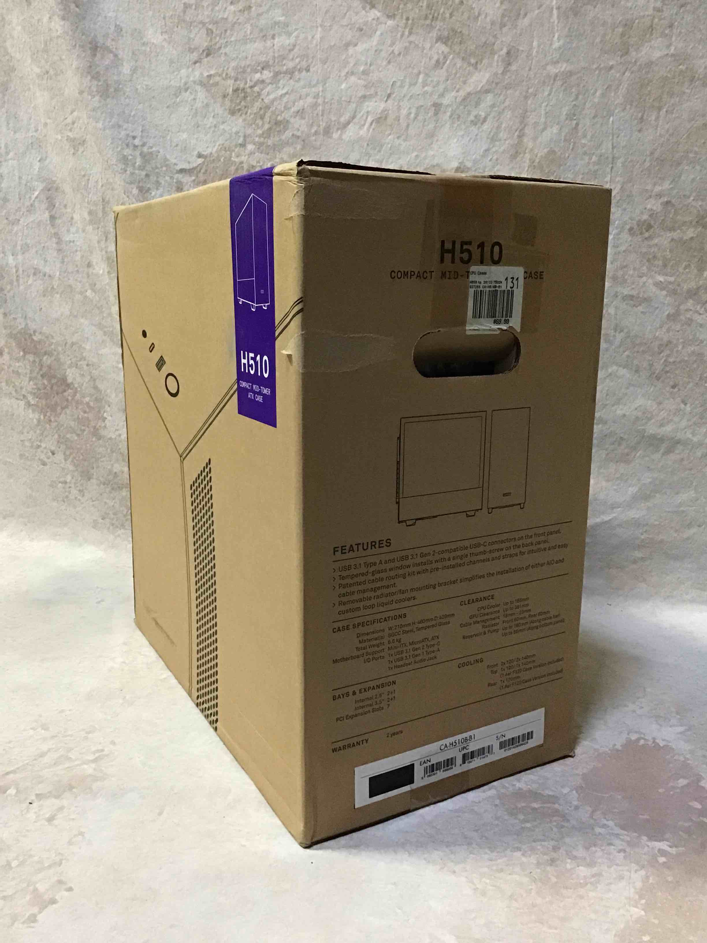 NZXT H510 Compact Mid Tower ATX Case