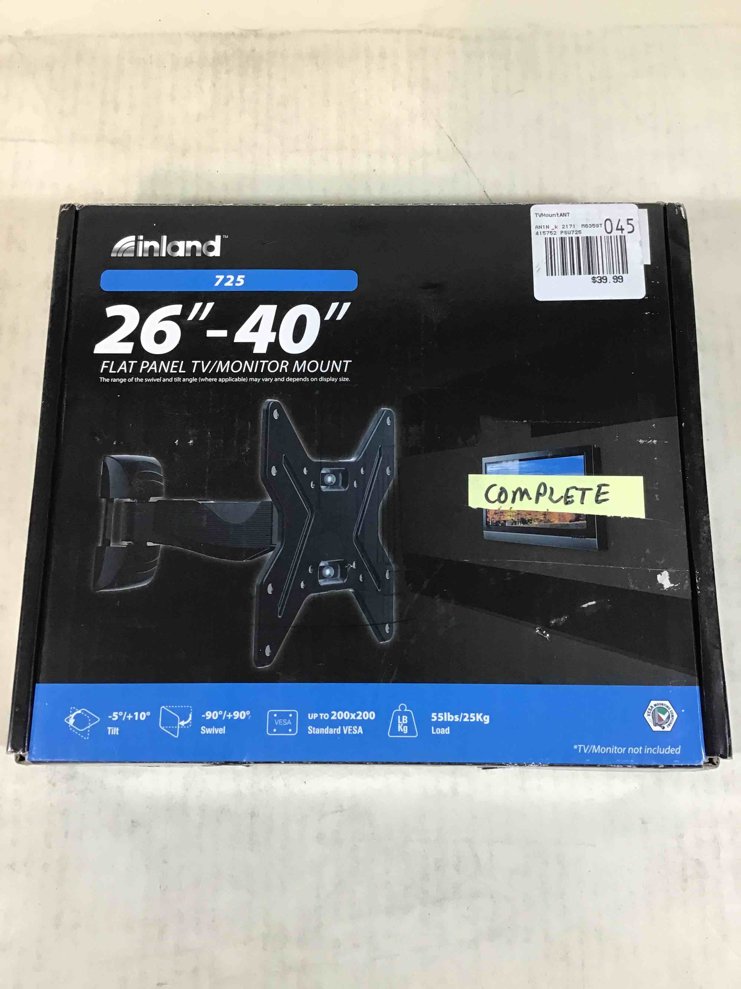 Inland 26”-40” Monitor Mount