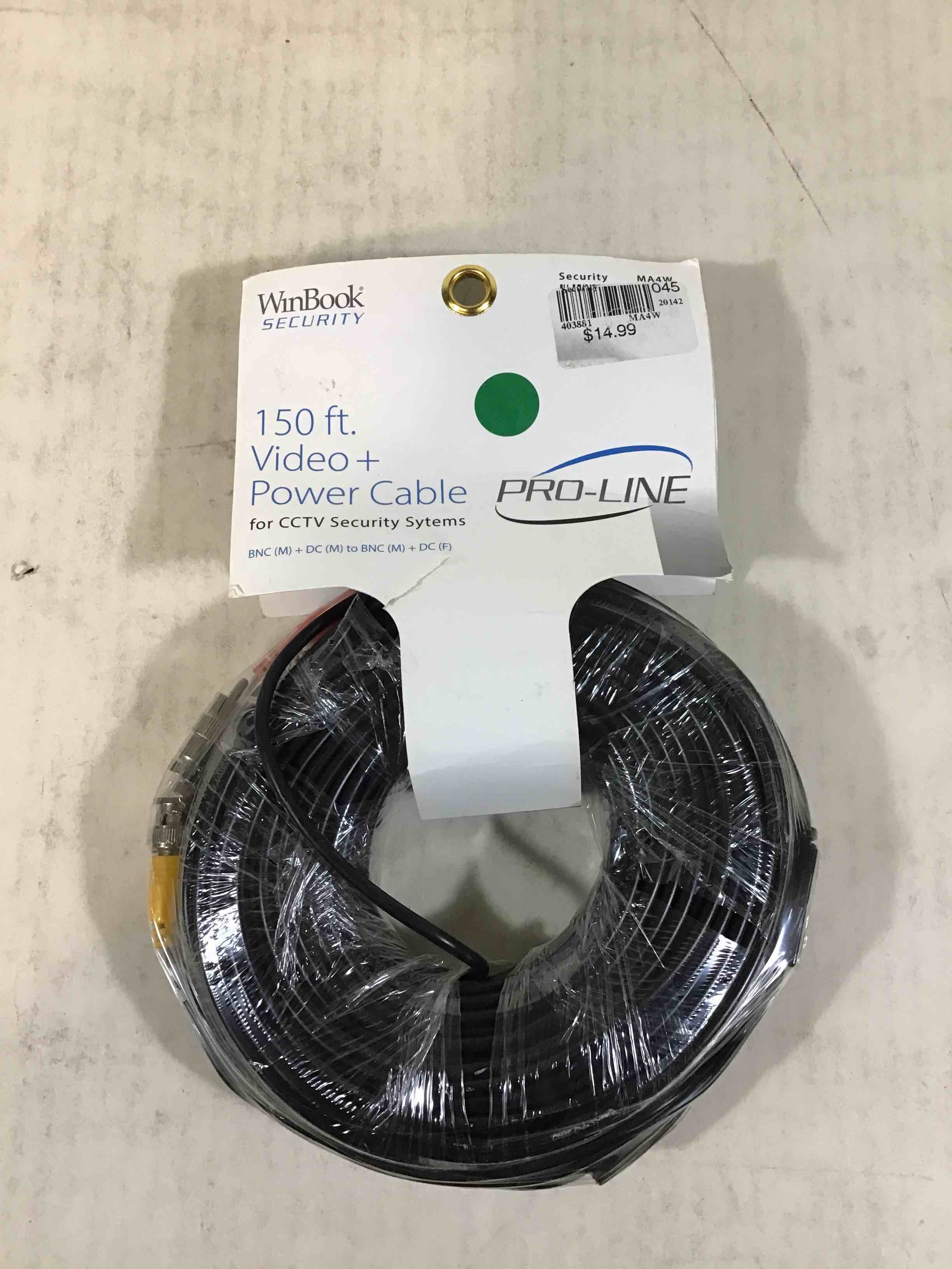 150ft Power Video Security Camera Cable Bnc Extension Wire Cord For All Cctv Dvr