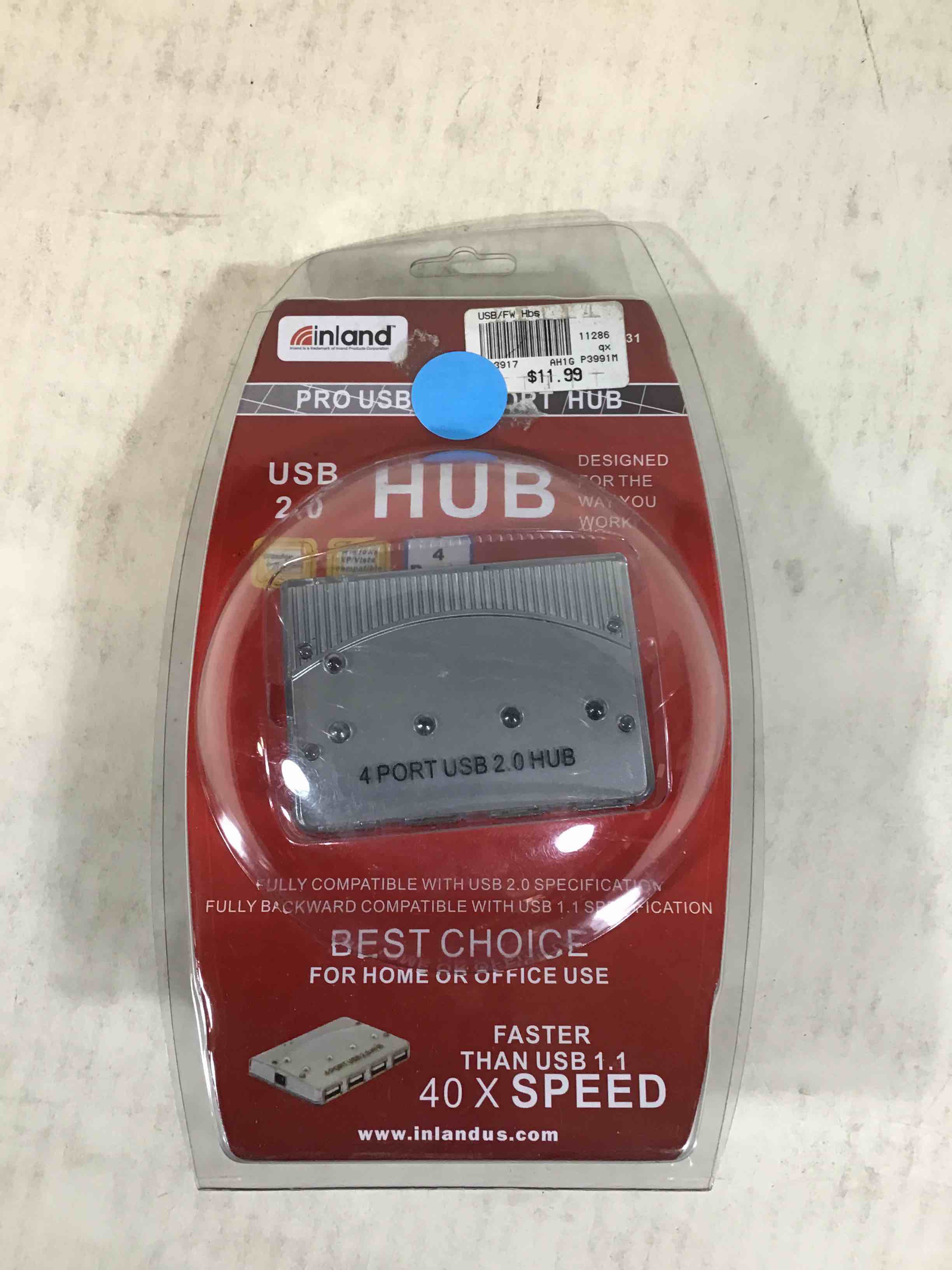 4 Port Powered USB 2.0 HUB - Silver