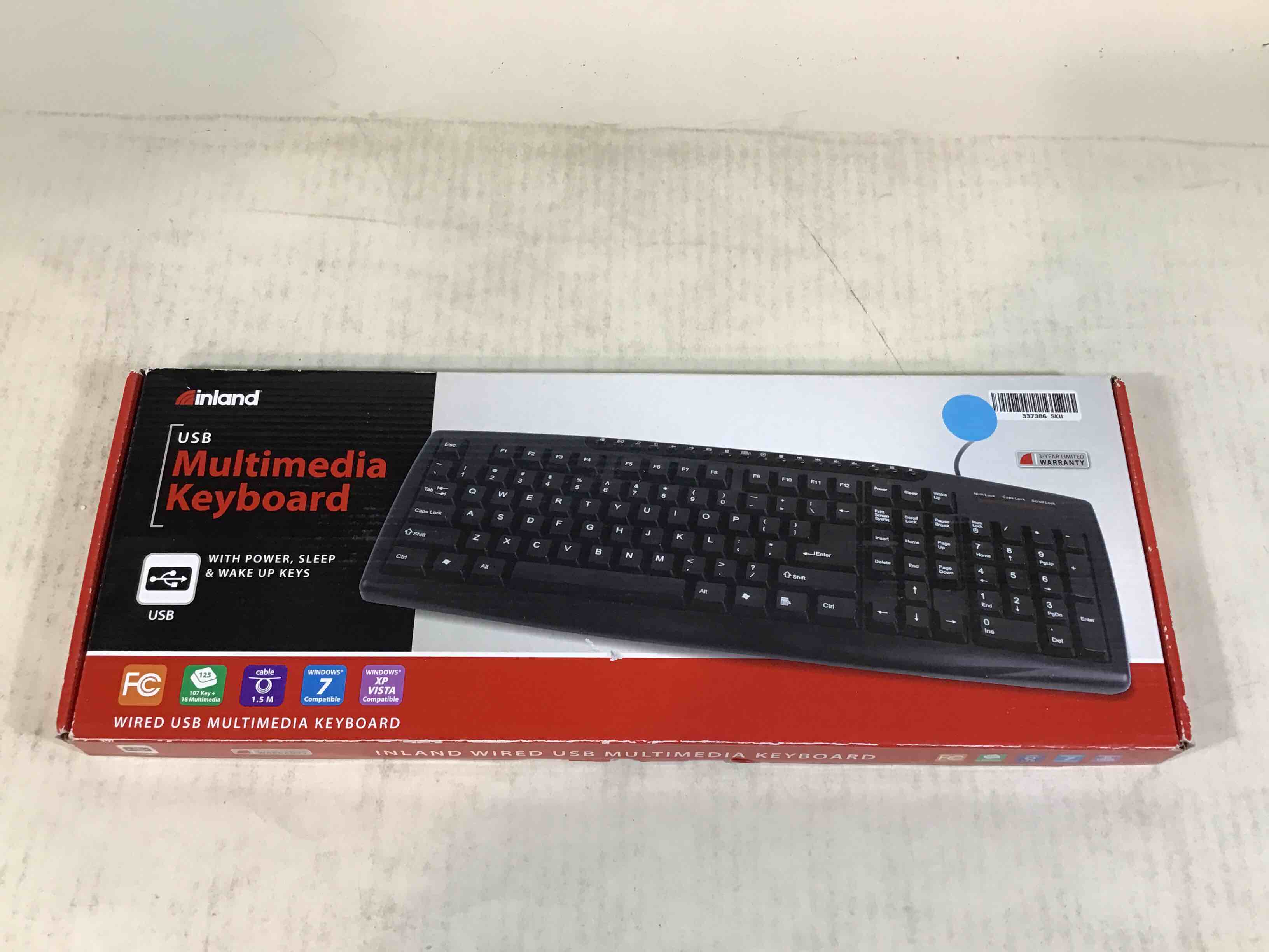 Inland, USB, Multimedia Keyboard