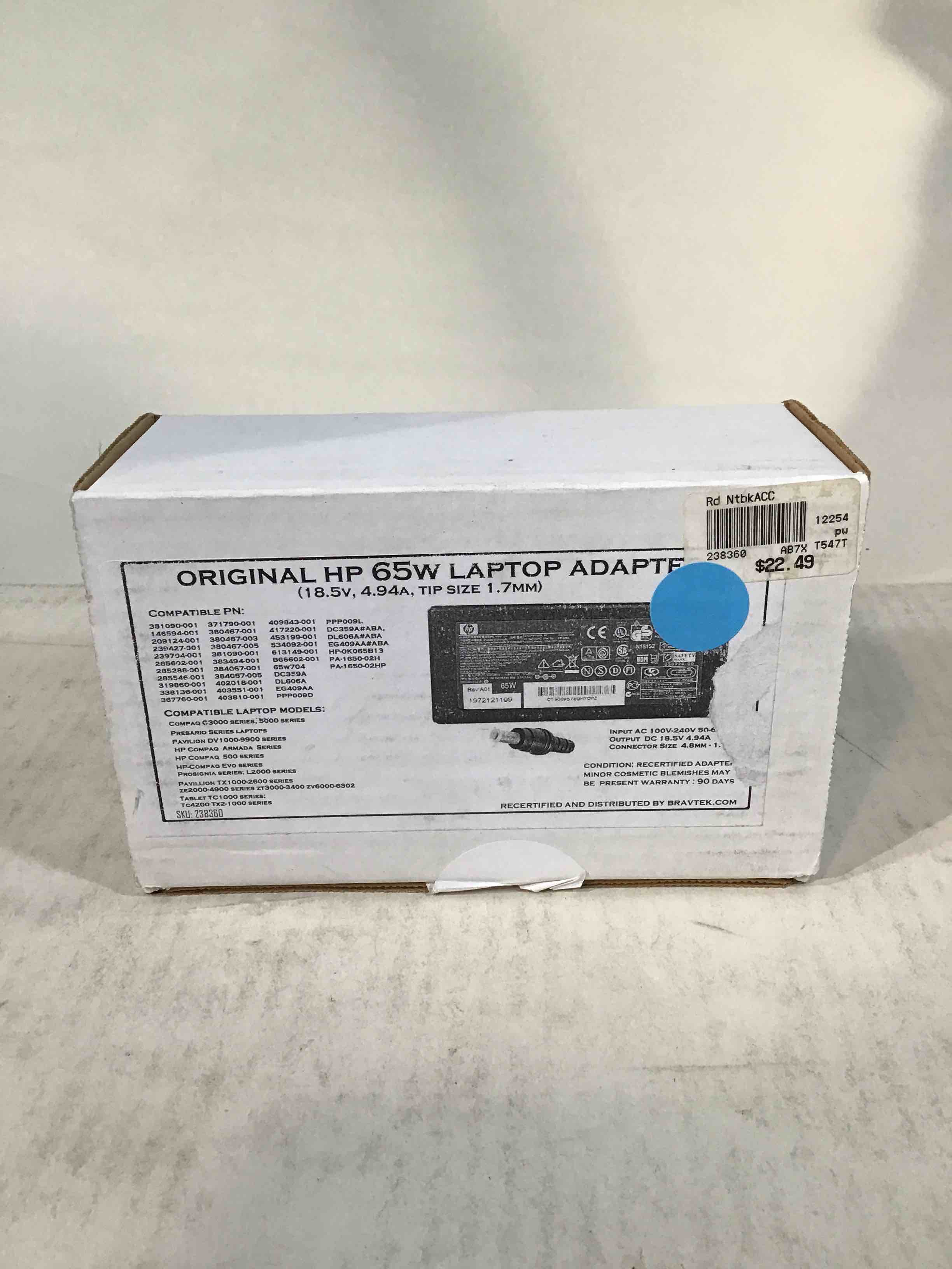 Original HP 65W Laptop Adapter 