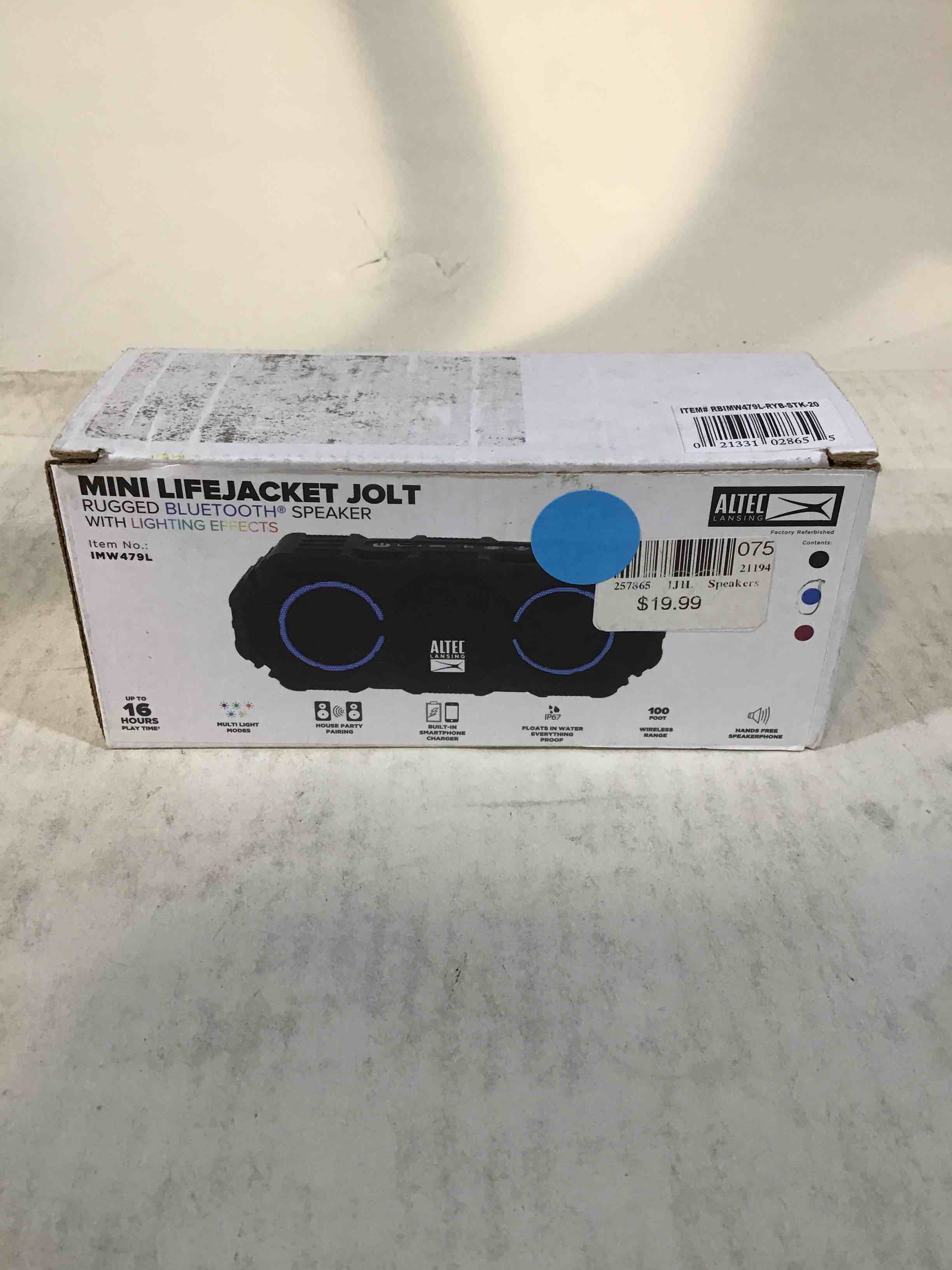 Altec Mini Lifejacket Jolt Rugged BT Speaker