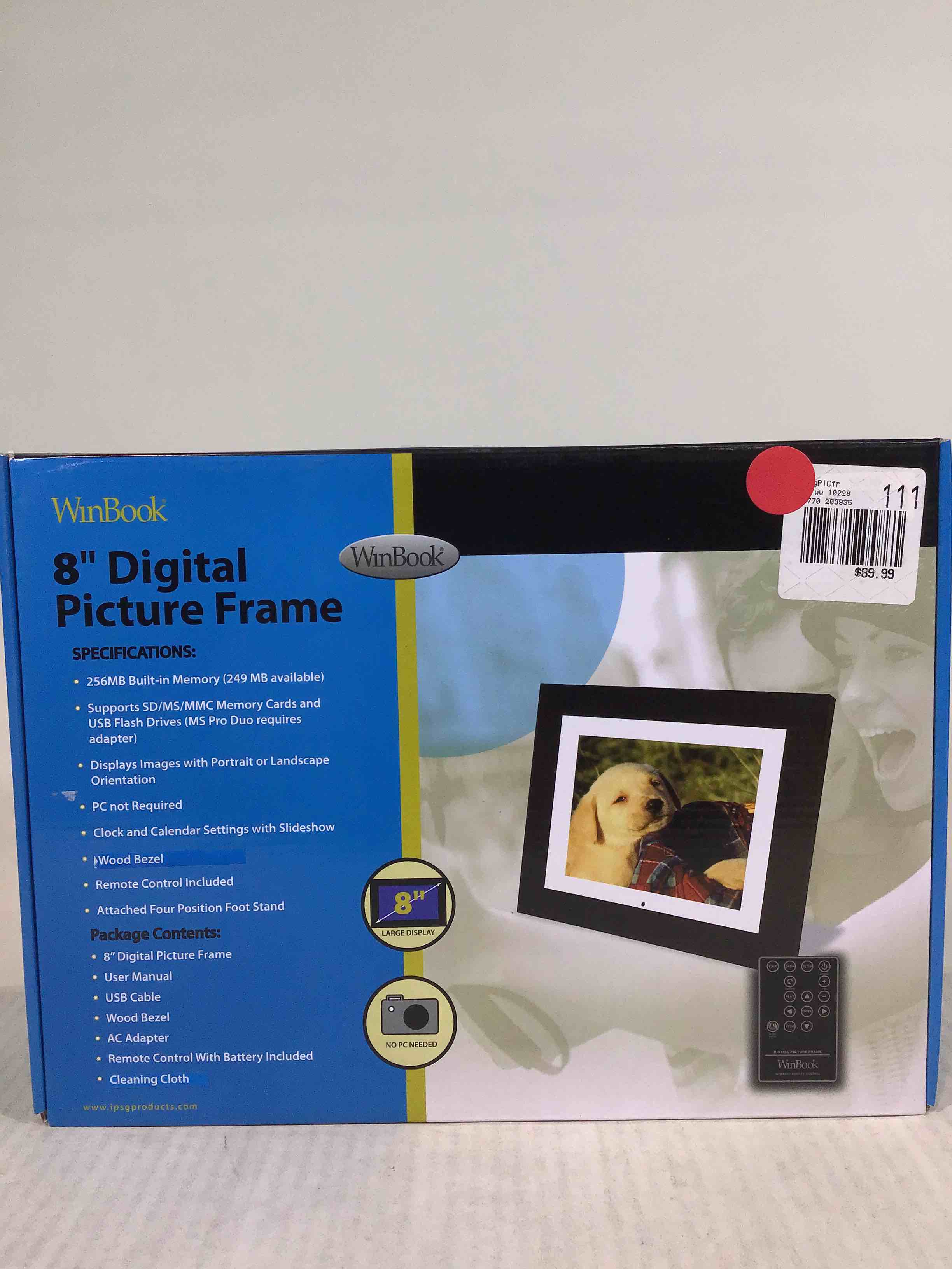 WinBook 8” Digital Picture Frame