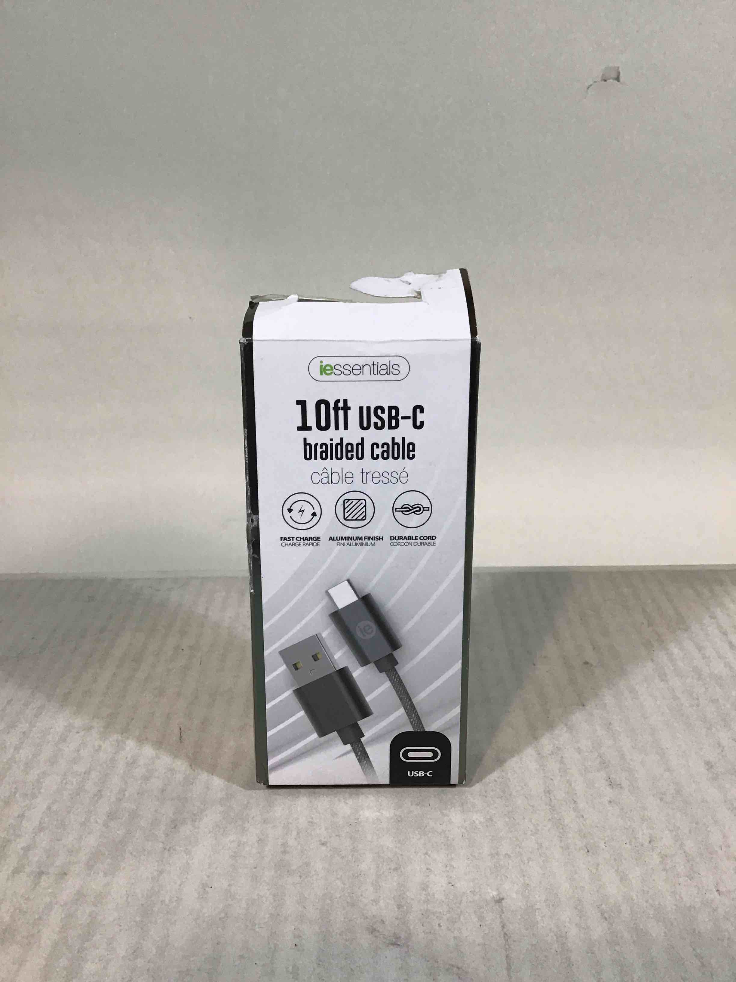 Iessentials 10FT USB-C Braided Cable