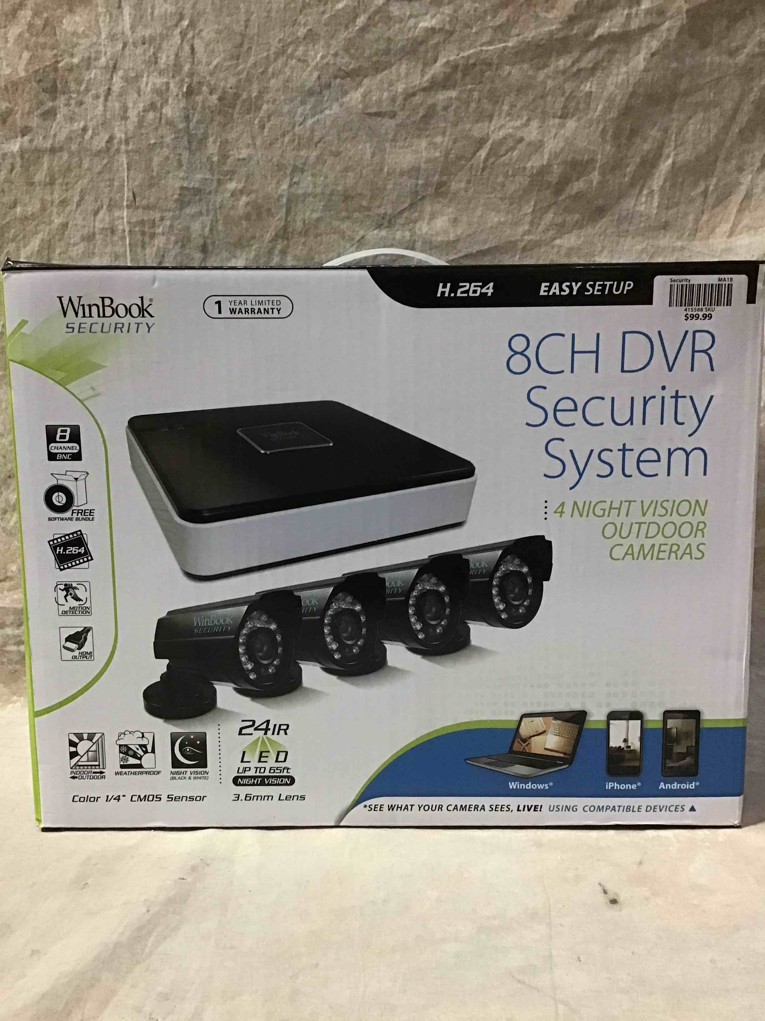 WinBook 8CH Security System 