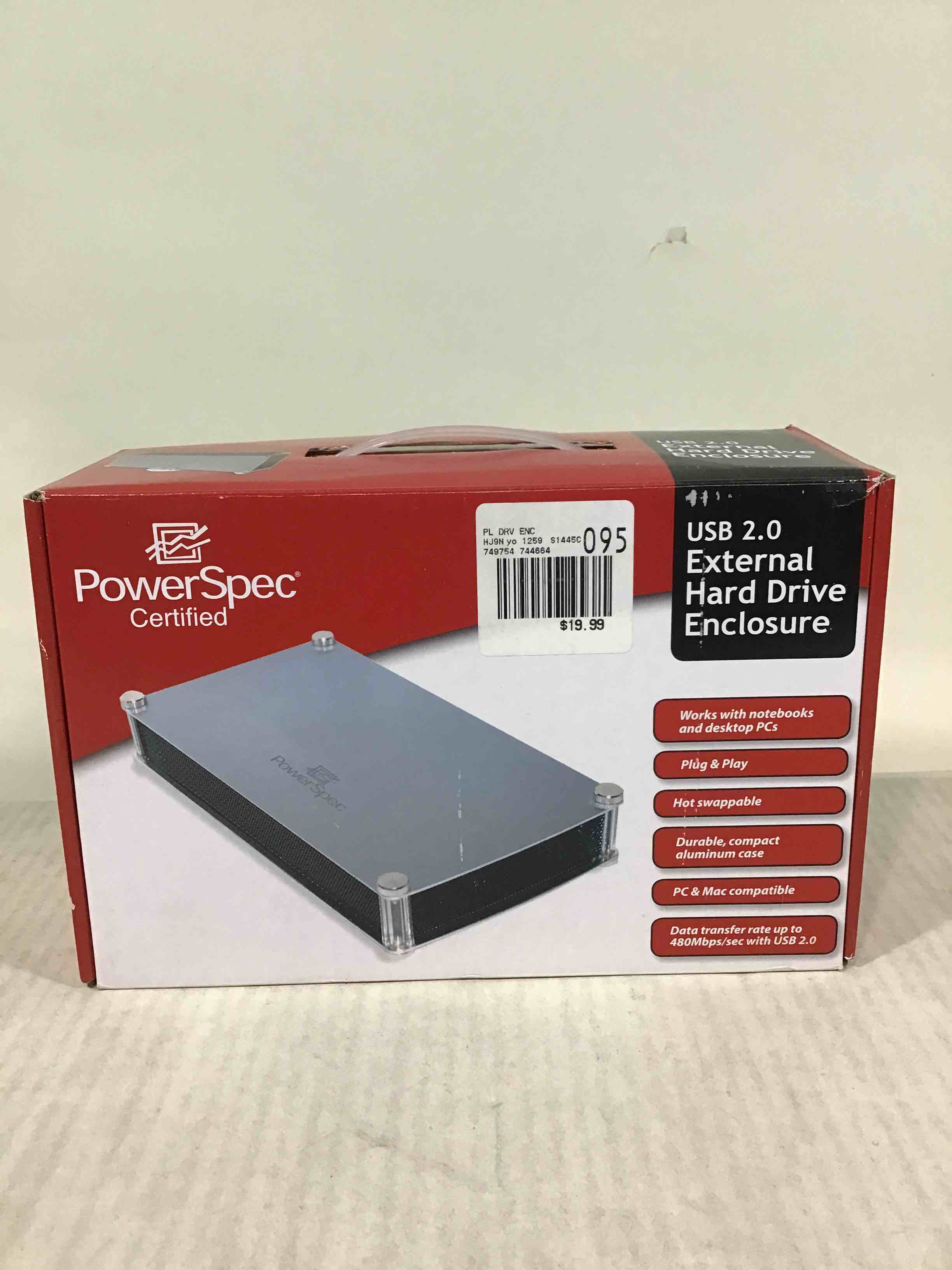 PowerSpec USB 2.0 External Hard Drive Enclosure 