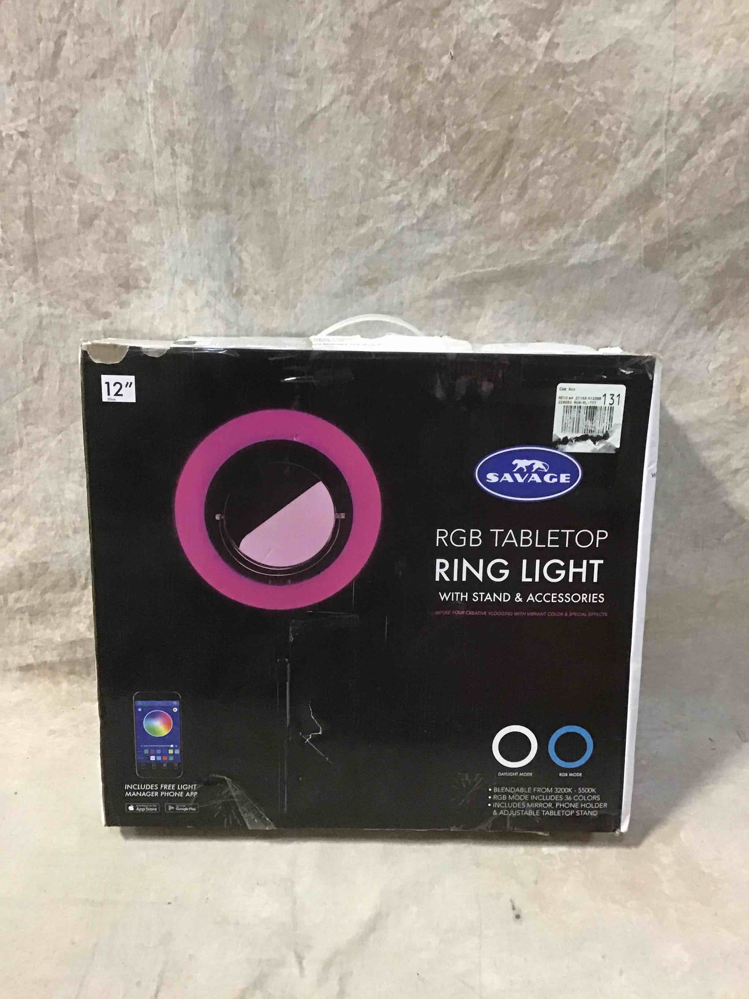 Savage RGB Tabletop Ring Light