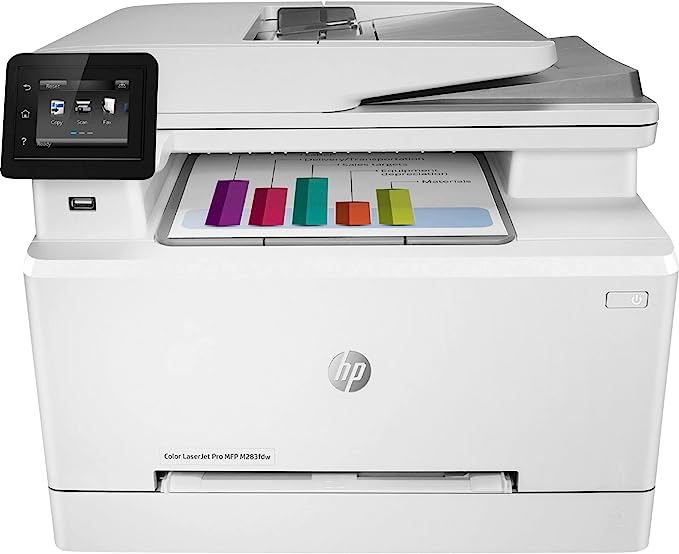 HP Color LaserJet Pro M283fdw Wireless All-in-One Laser Printer, Remote Mobile Print, Scan & Copy, Duplex Printing, Works with Alexa (7KW75A), White (M283fdw), Pick up item in the cage.
