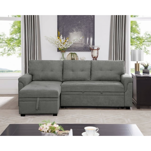 Perry Modern Sectional Sofa With Storage Chaise (08607-003)( Box 2 incomplete )