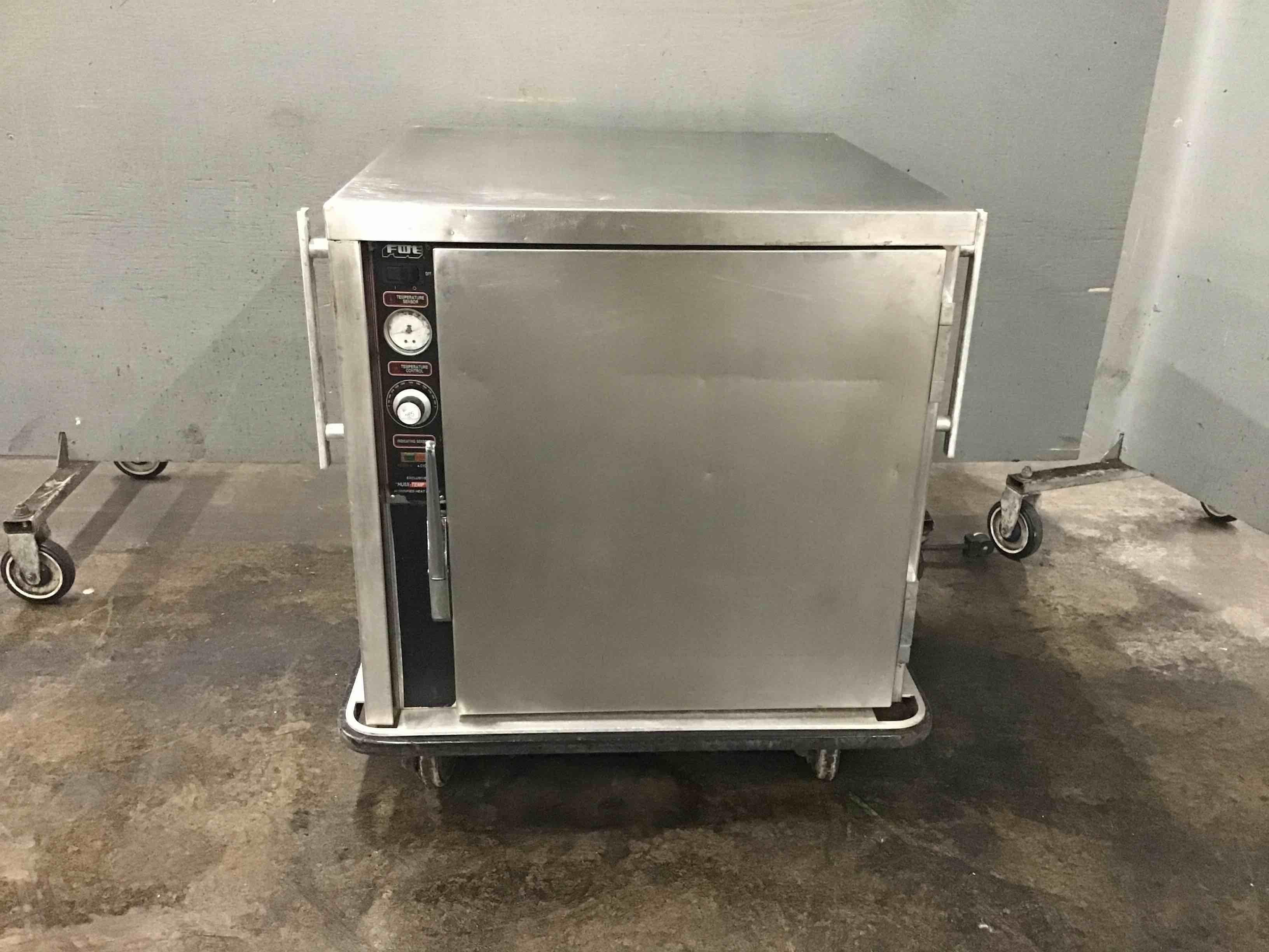 FWE Stainless Steel Half Height Electric Heated Holding Cabinet On Casters 