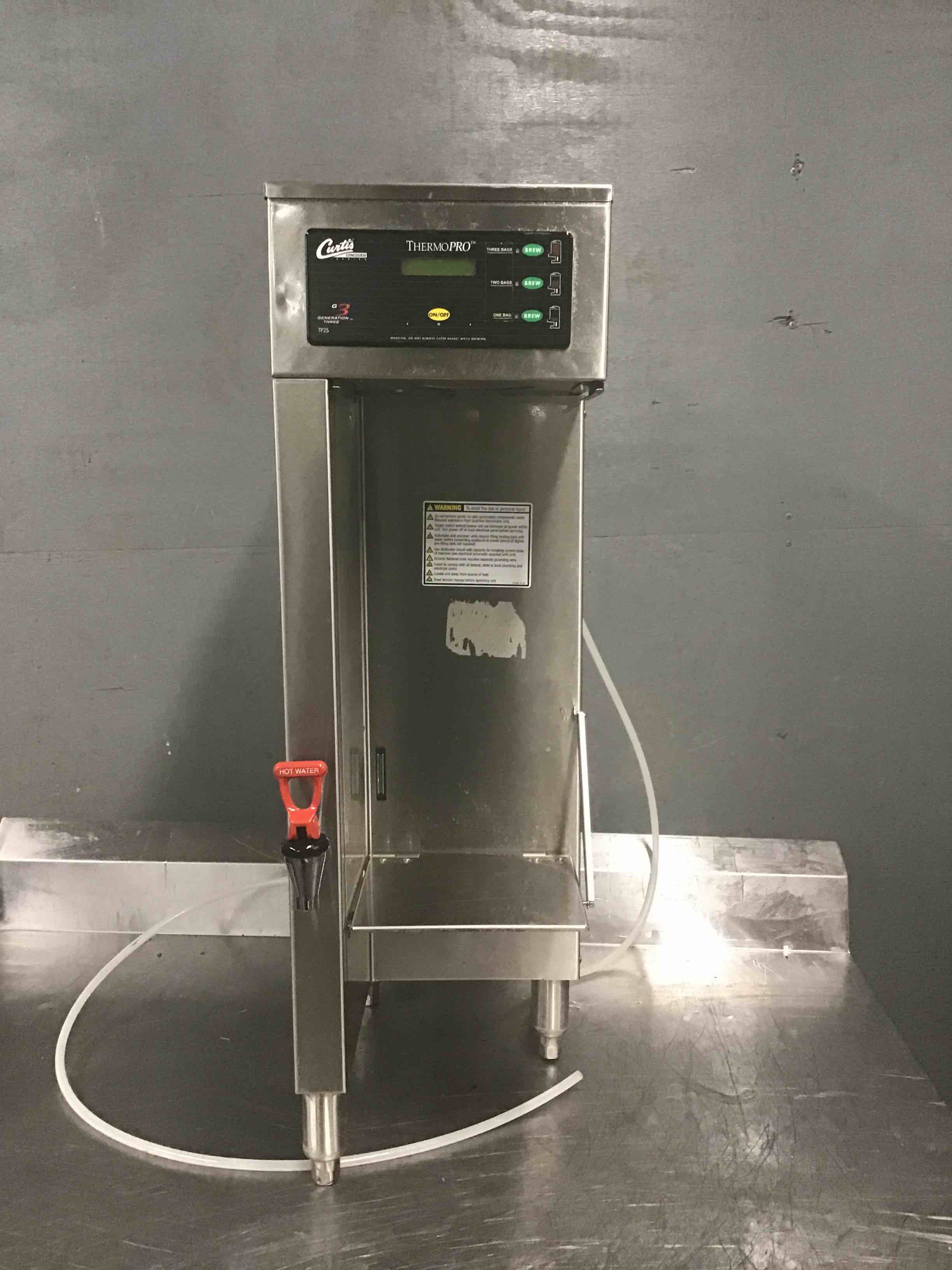 Curtis Stainless Steel ThermoPro Single 1.5 Gallon Coffee Brewer With Shelf 