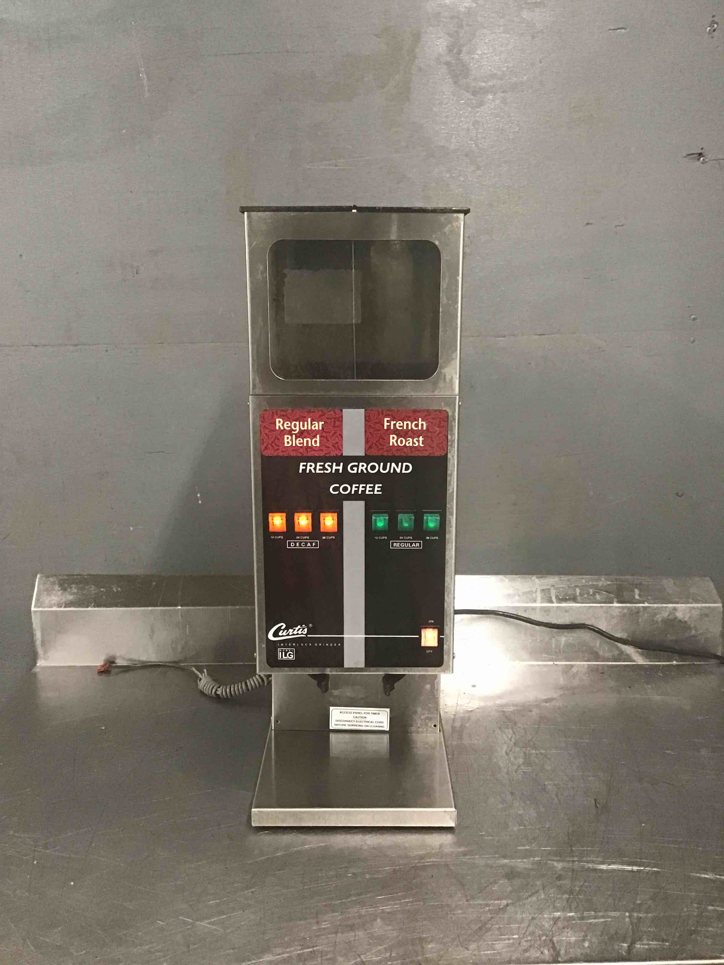 Curtis Stainless Steel Twin Coffee Grinder With Digital InterLock