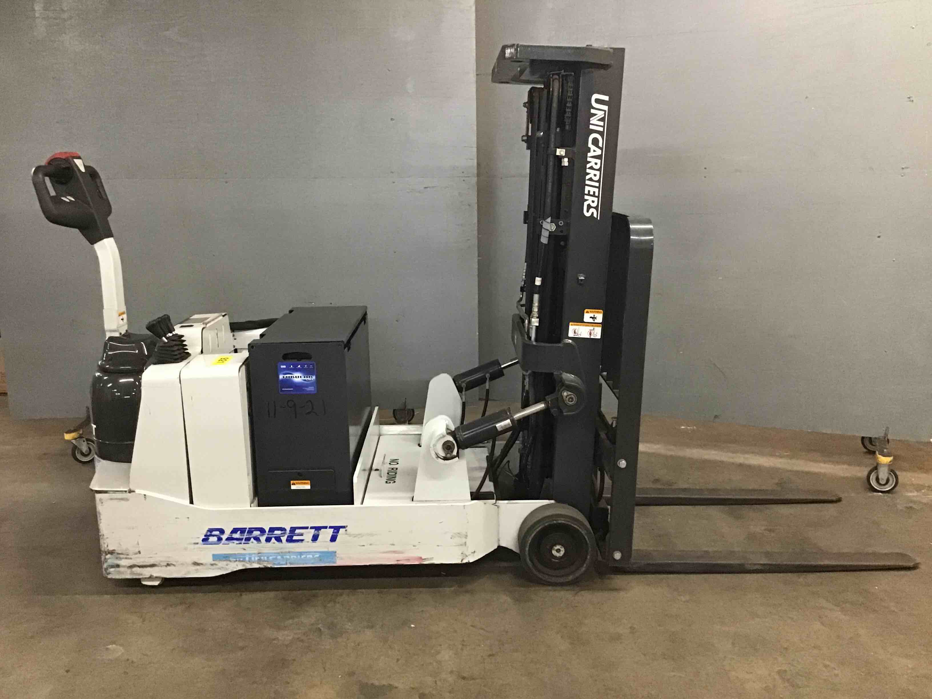 UniCarriers Barrett 3000 Lb Capacity Walkie Counterbalance Stacker Forklift Truck