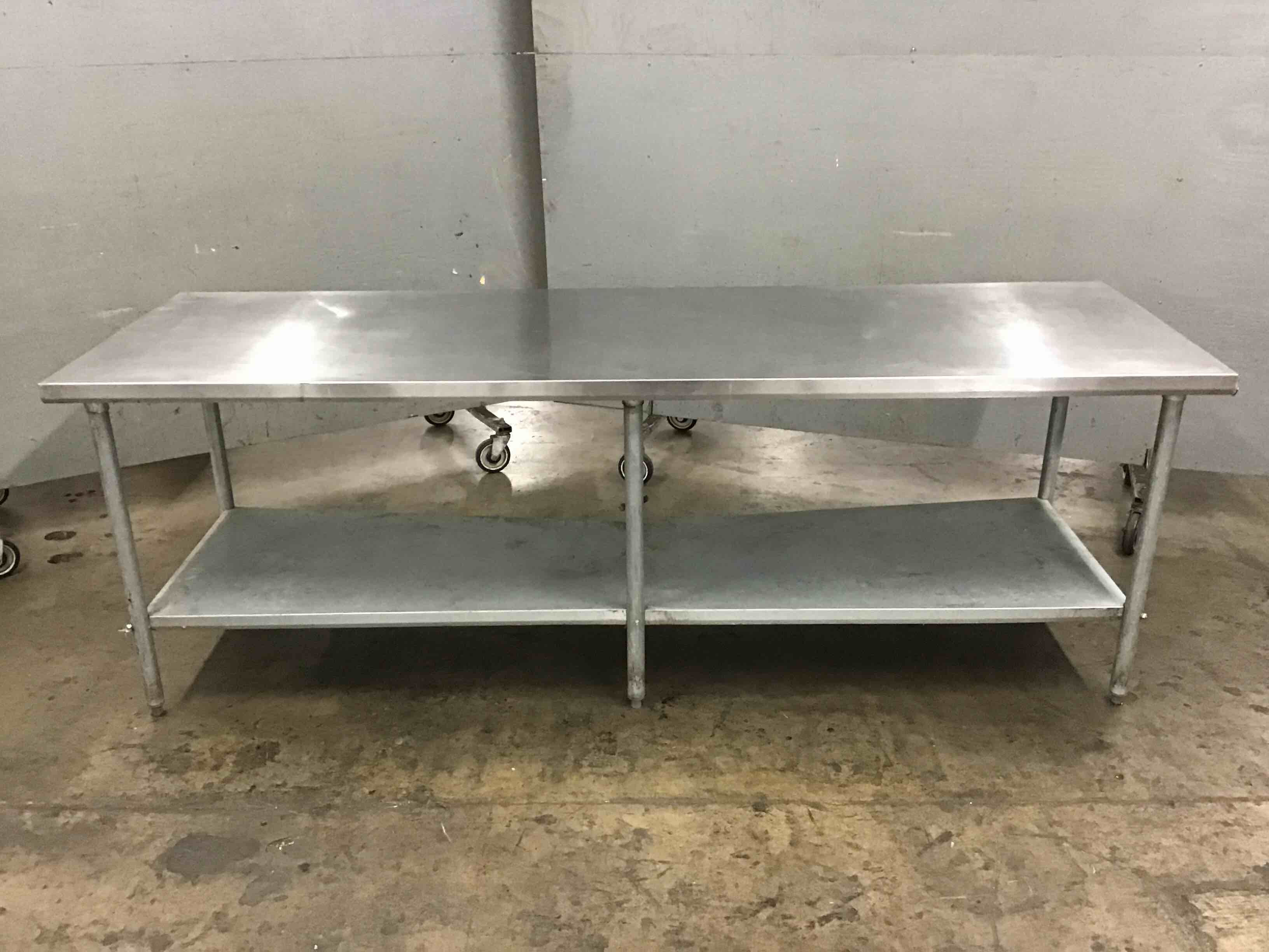 96 Inch Stainless Steel Table With Under Shelf 