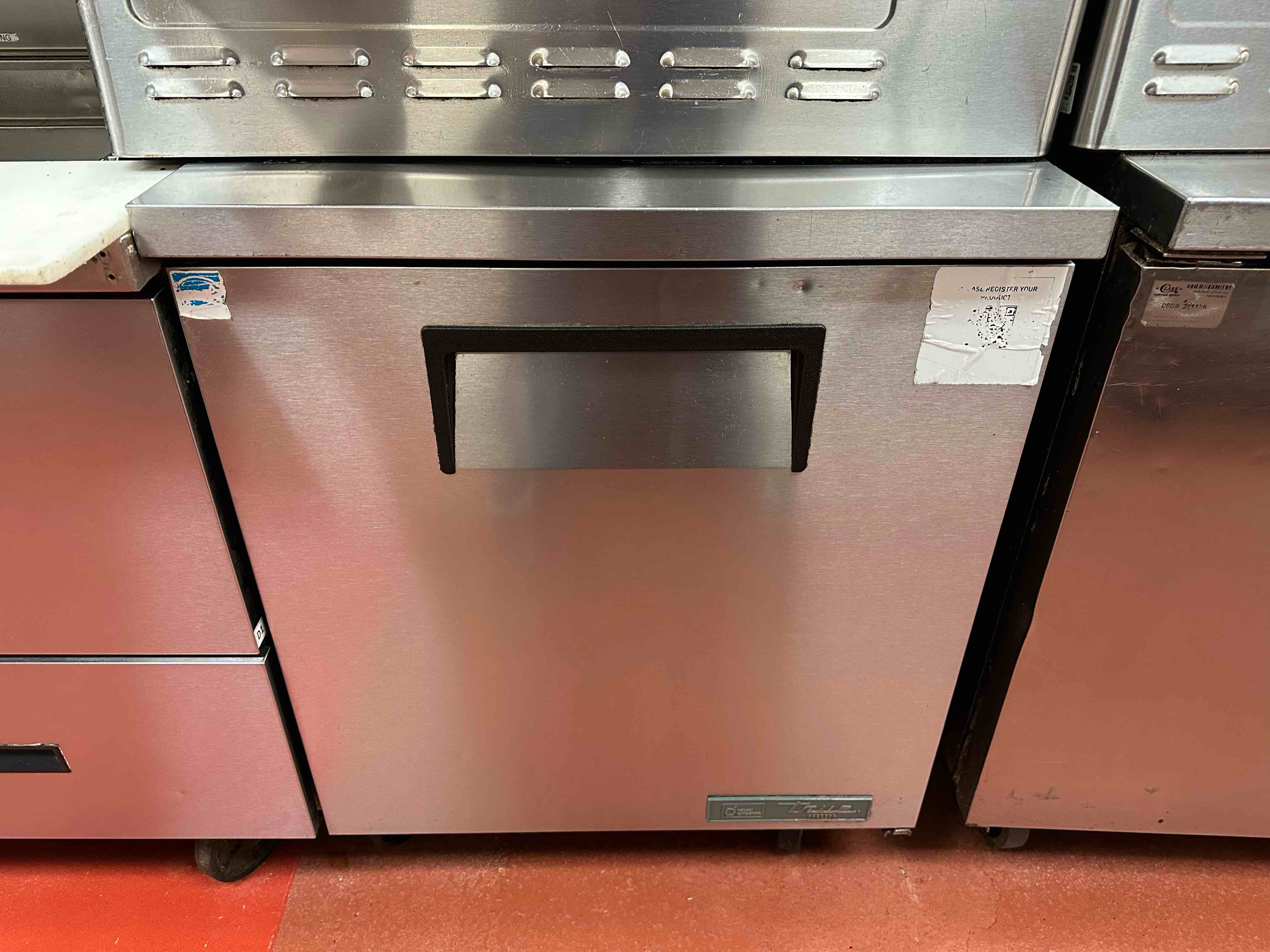 2022 True 27 Inch Single Door Under Counter Freezer On Casters