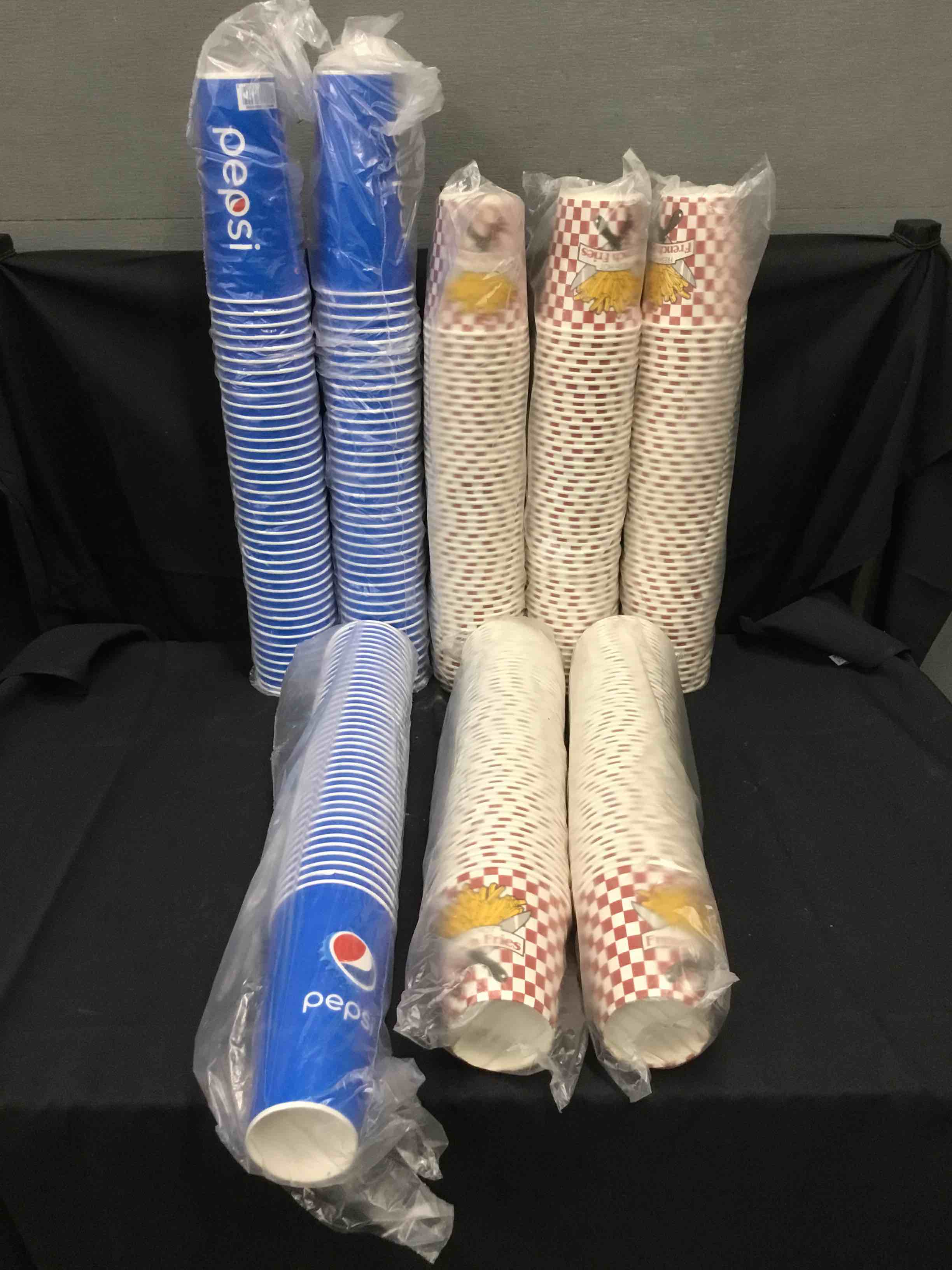 Assorted Drinking Cups And Fry Cups