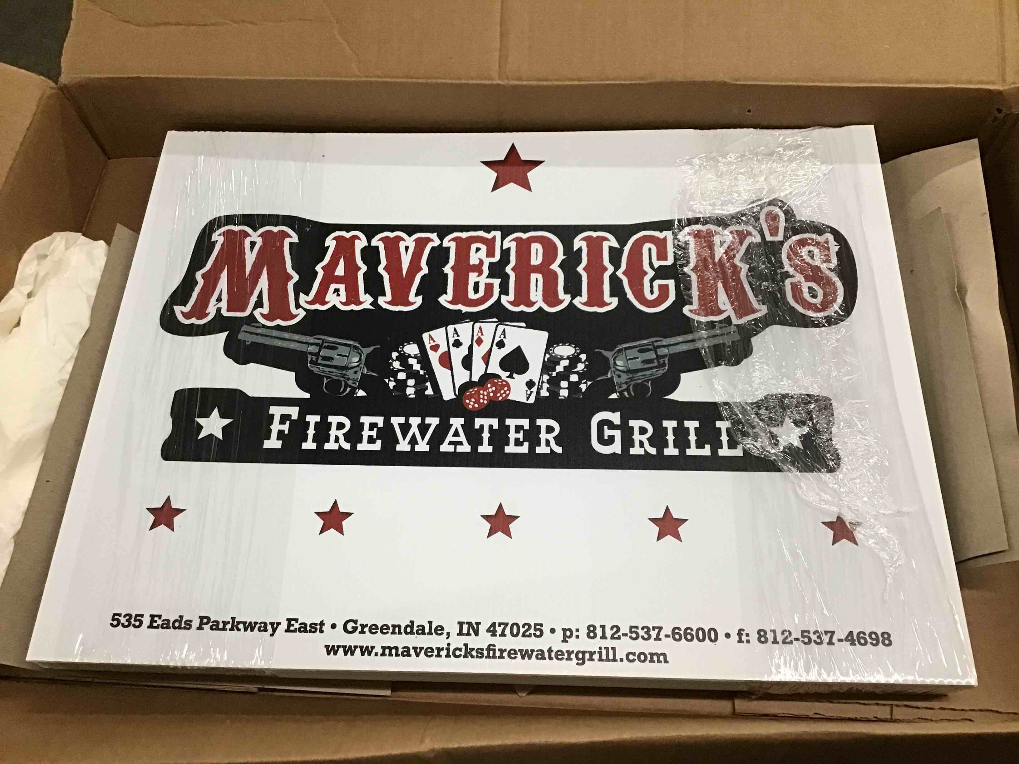 23.58 Inch Mavericks Sign With H- Frame