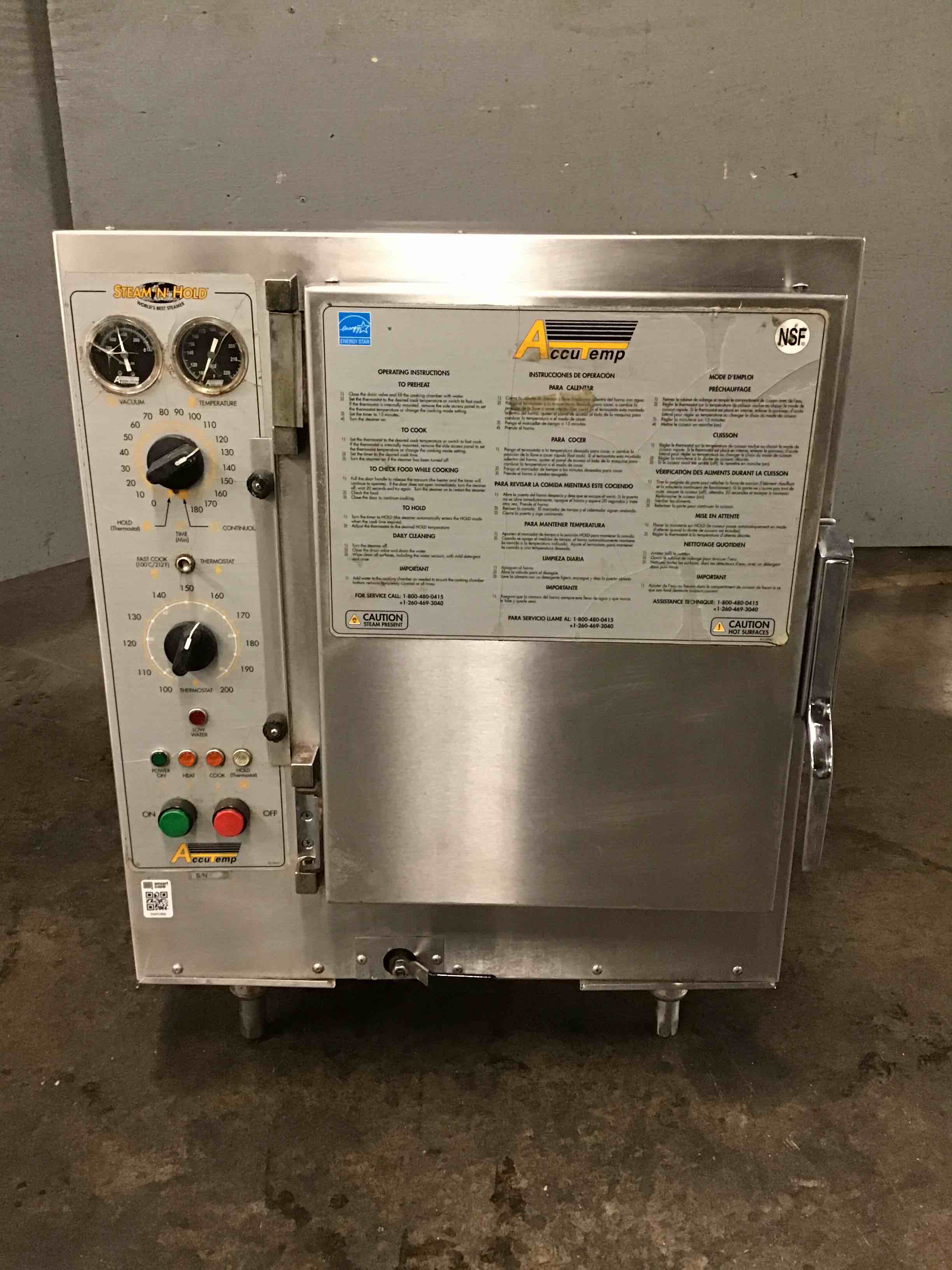 Accutemp 24 Inch Stainless Steel Countertop Boilerless Convection Steamer