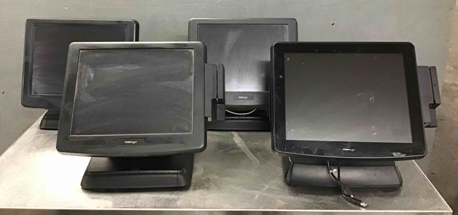 POS System Including Posiflex Terminal Monitors, Epson Thermal Receipt Printers, And Verifone Card Reader