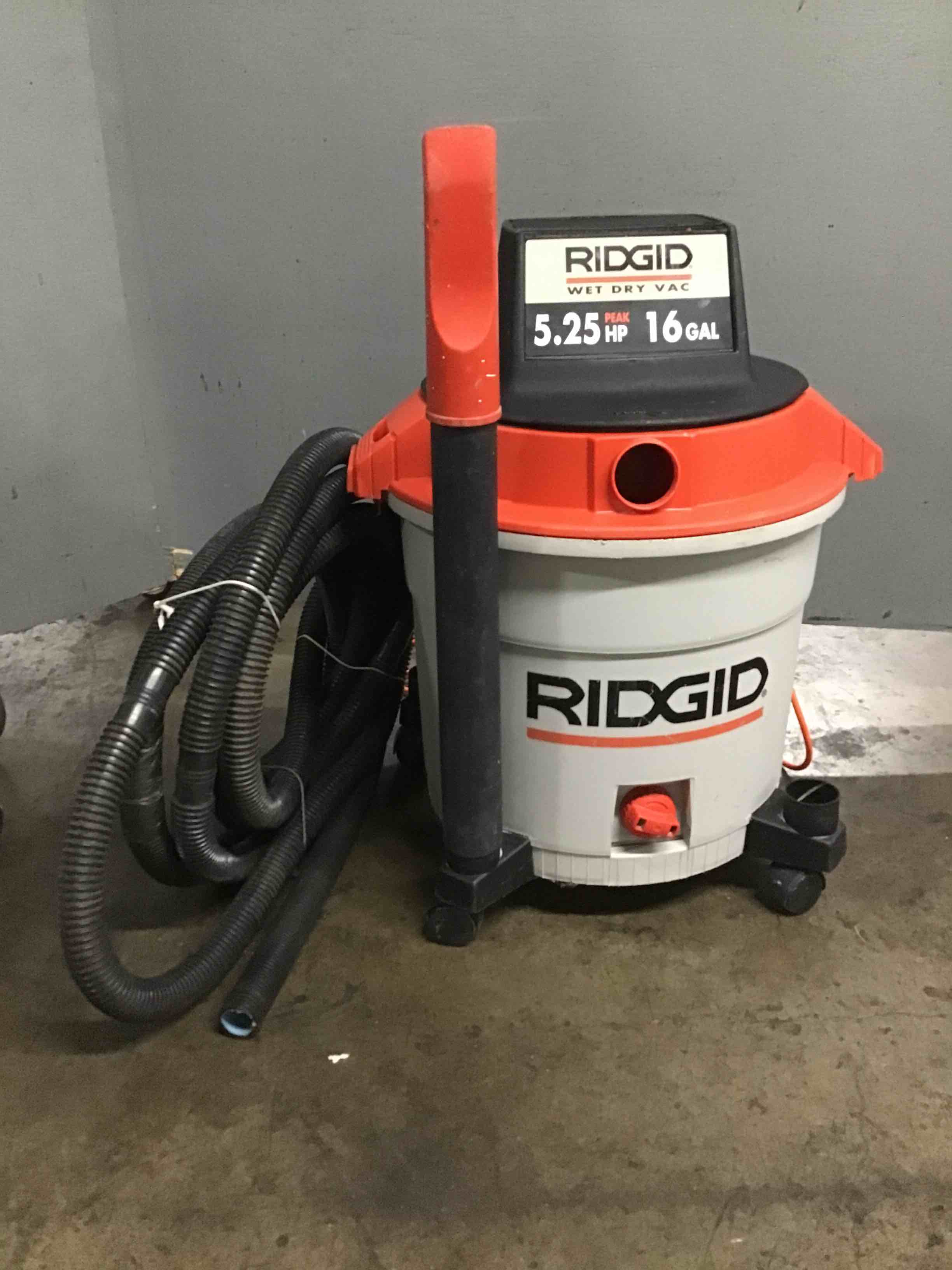 Ridgid 16 Gallon Wet/Dry Vac