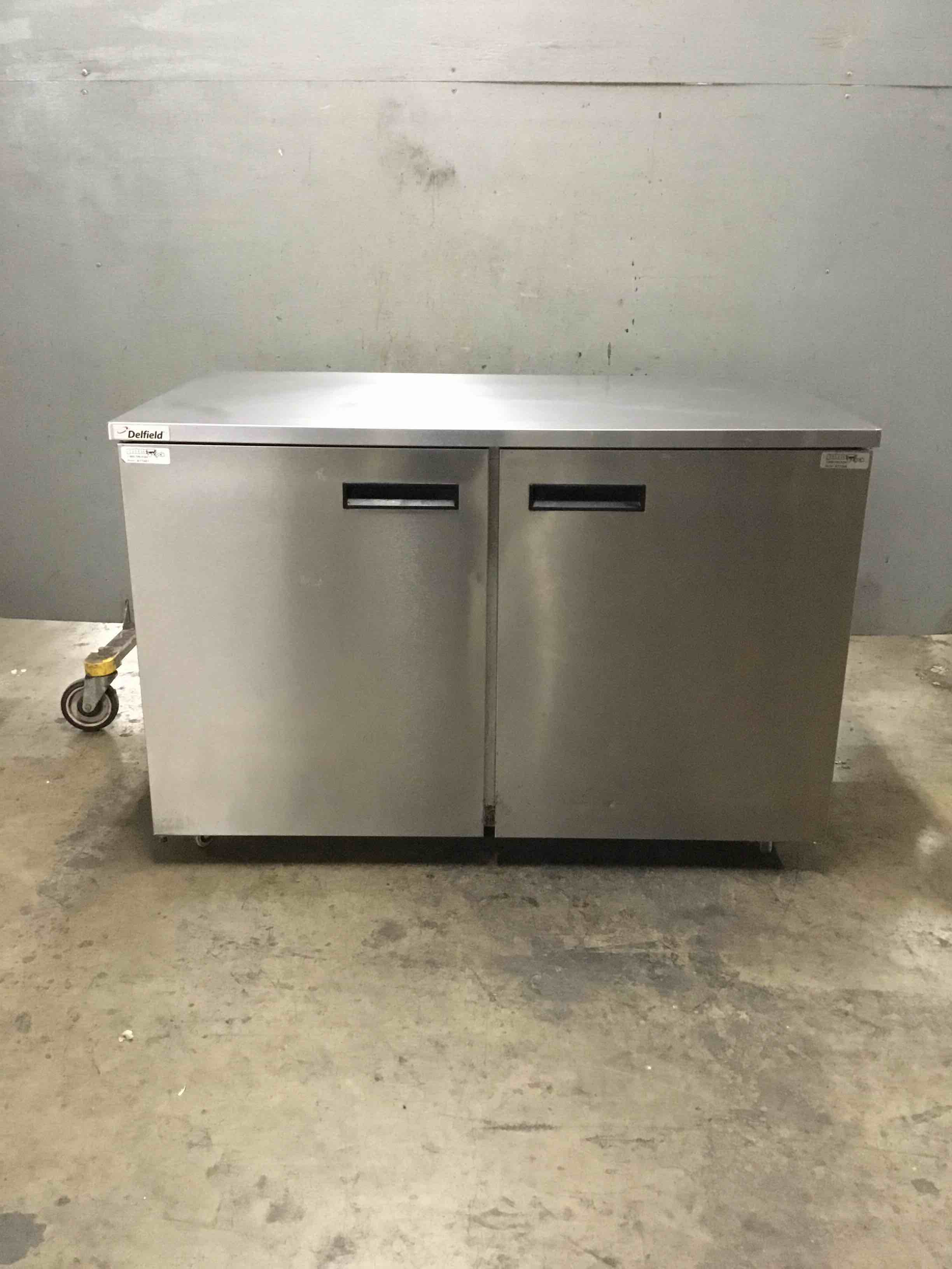 2018 Delfield 48 Inch Stainless Steel Two Door Undercounter Refrigerator  