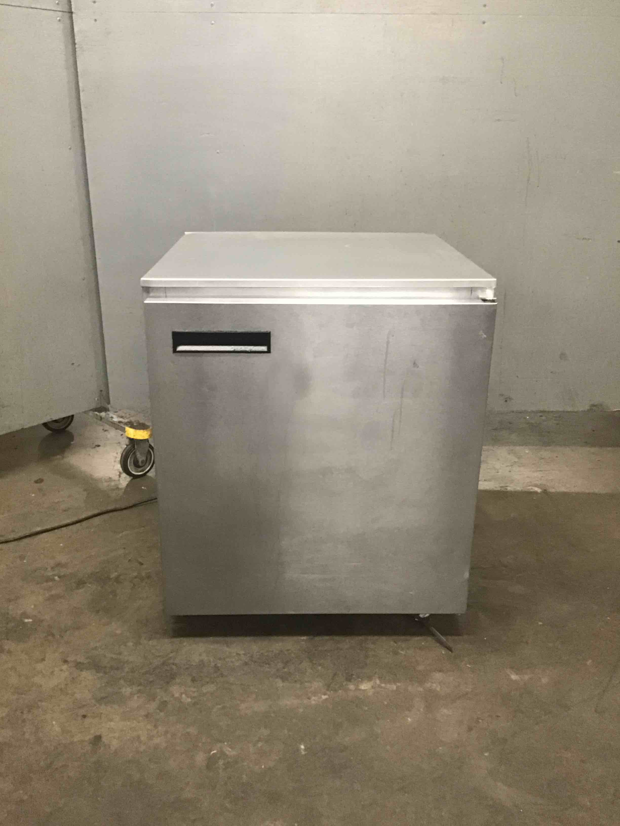 Delfield 27 Inch Stainless Steel Front Single Door Undercounter Refrigerator On Casters
