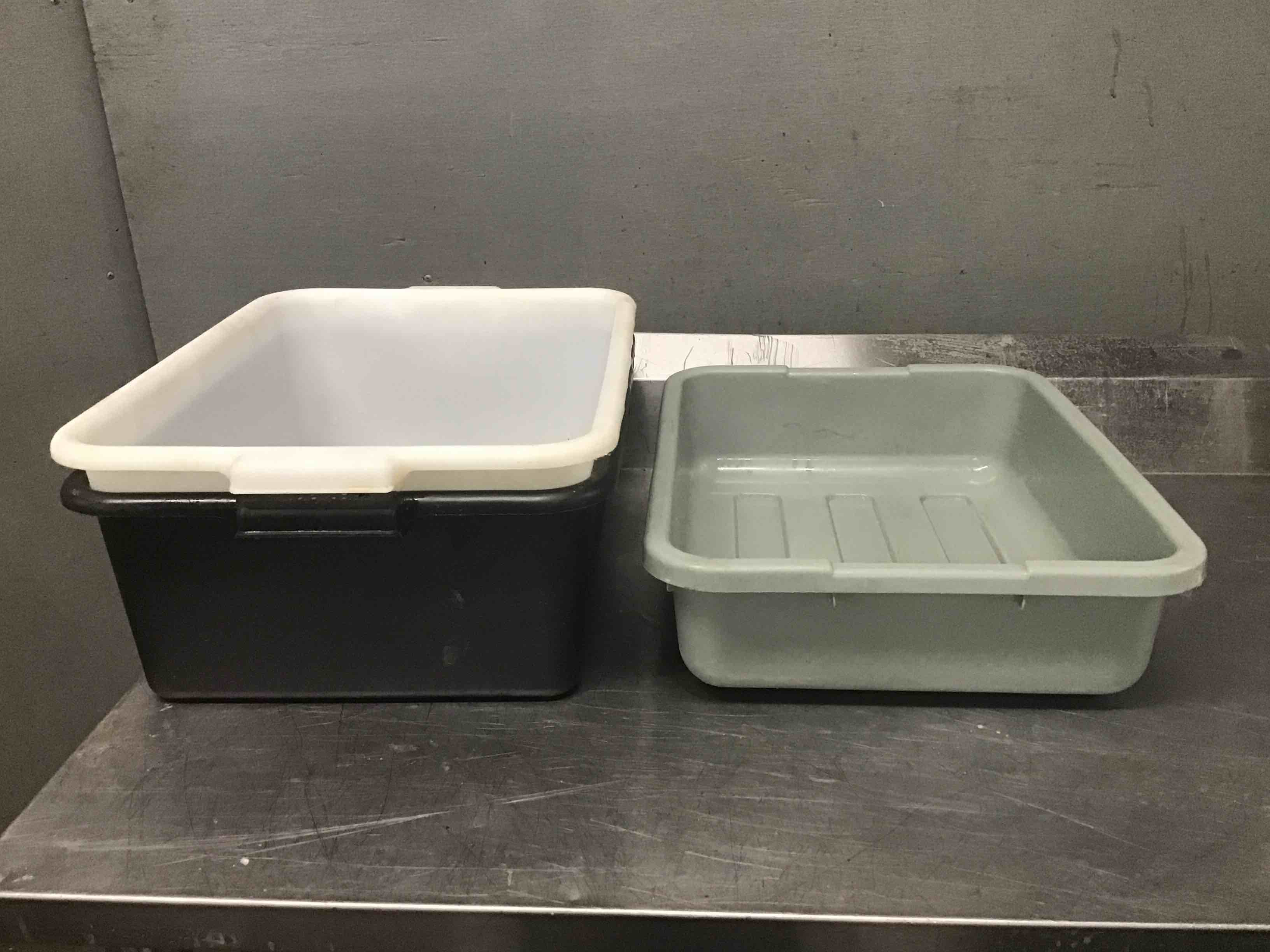 Solid Plastic Bus Tubs
