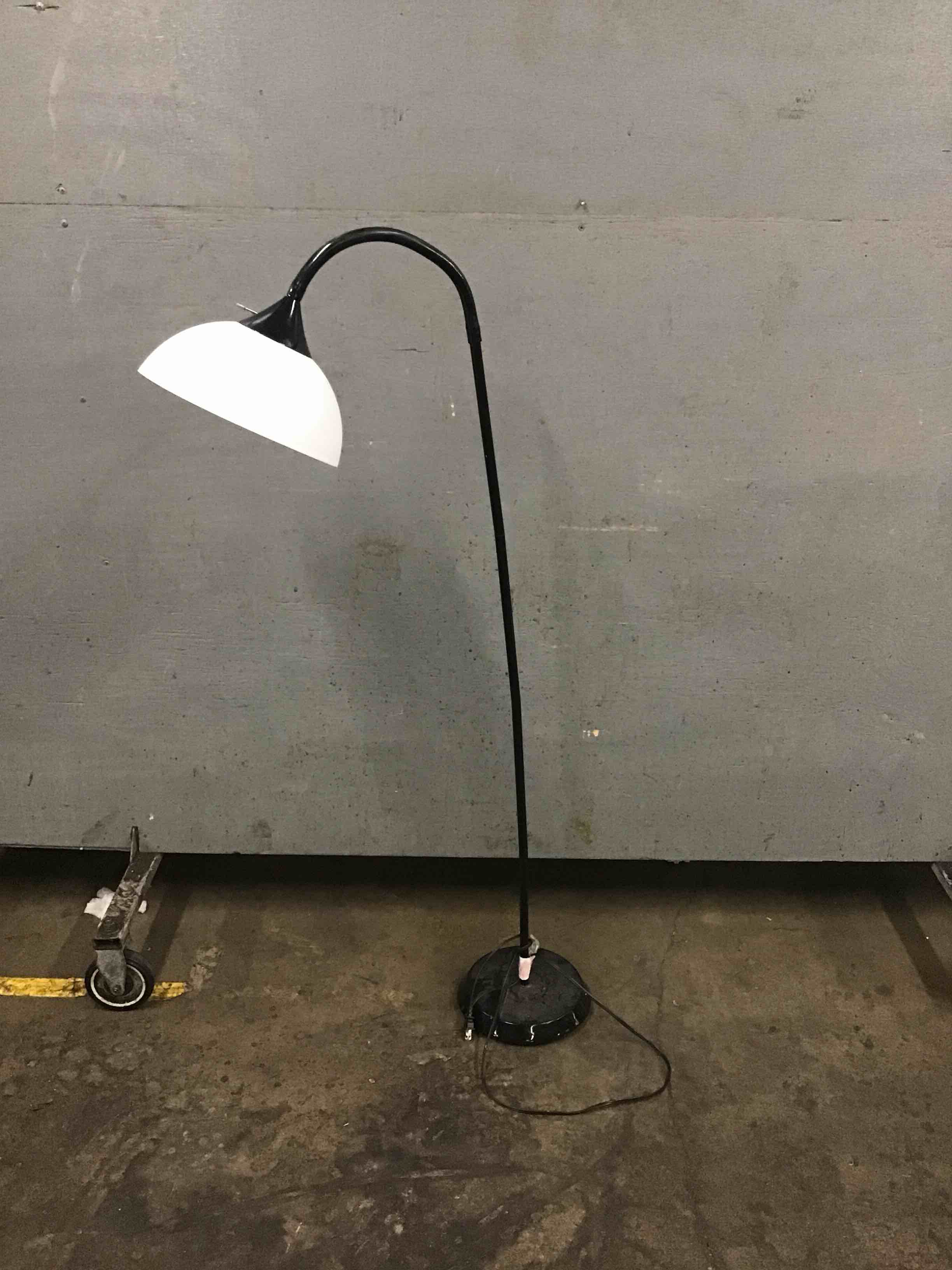 Mainstays 71 Jelly Gooseneck Floor Lamp, Black, Classic