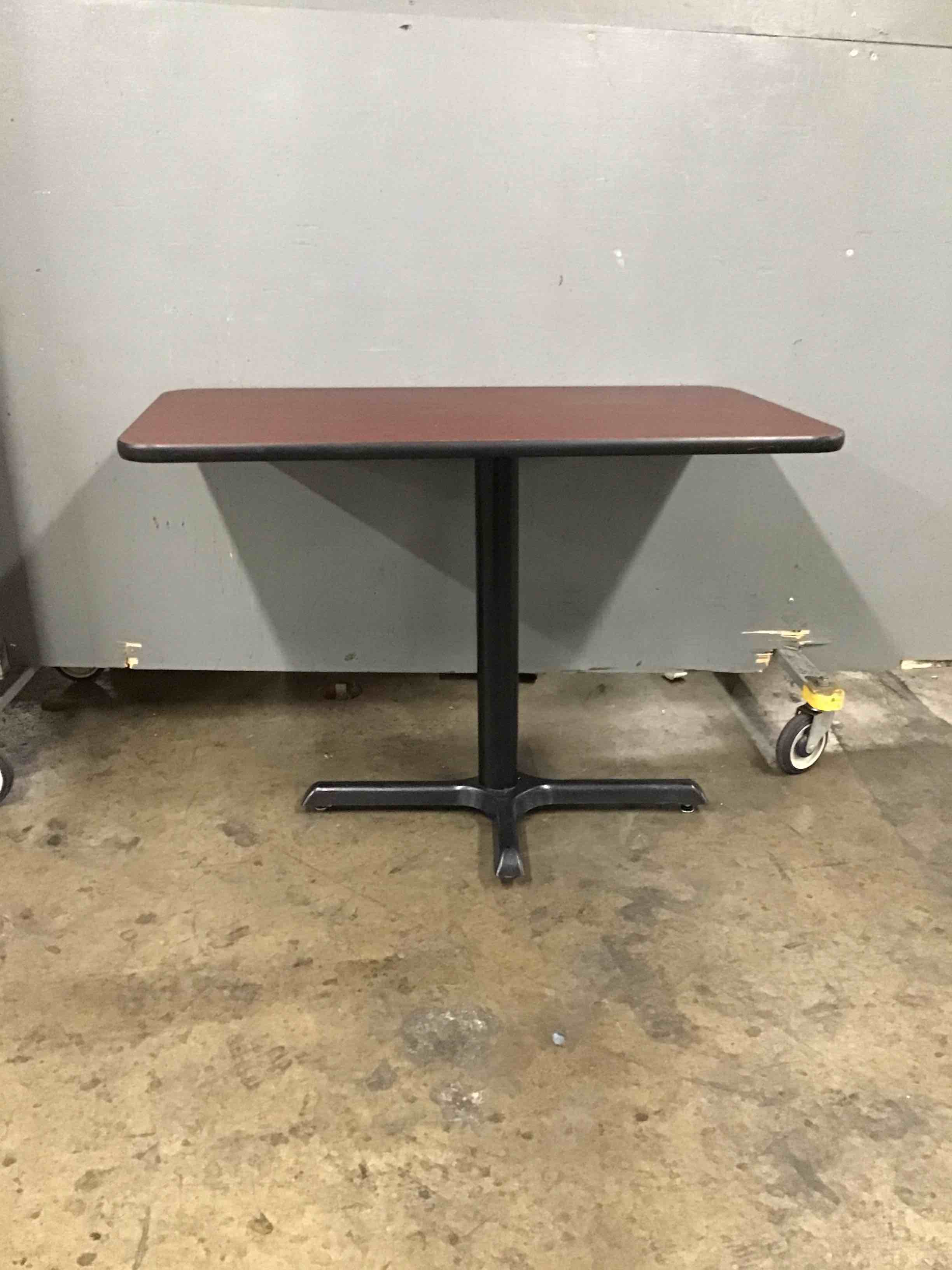 42 Inch Wood Grain Formica Top Table 