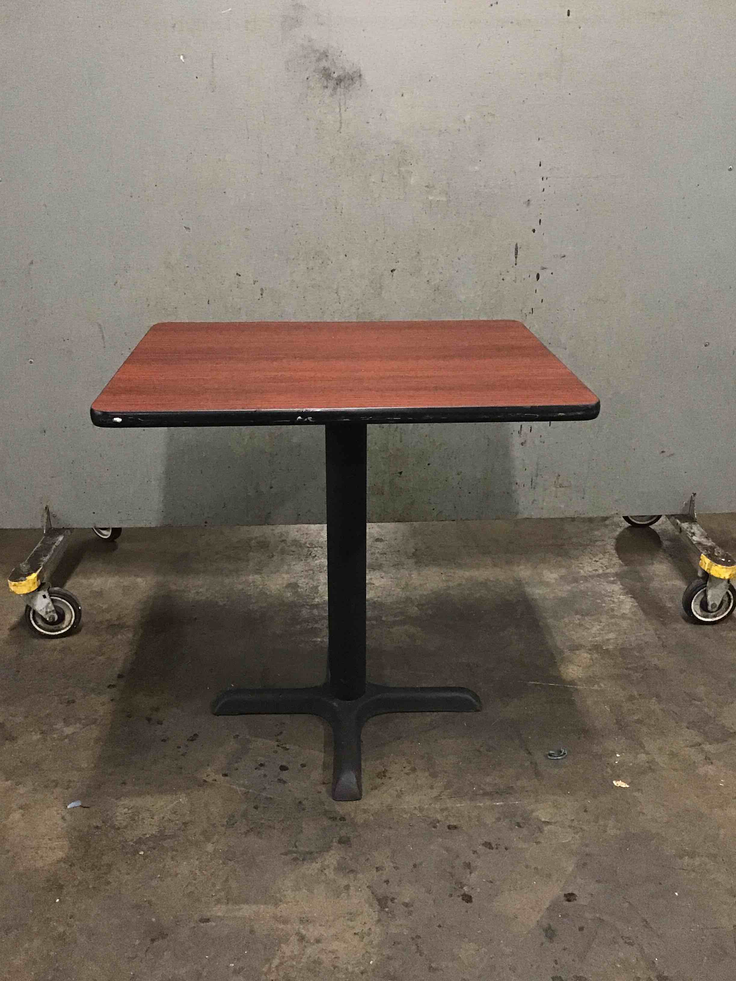 30 Inch Rectangular Wood Grain Formica Top Table