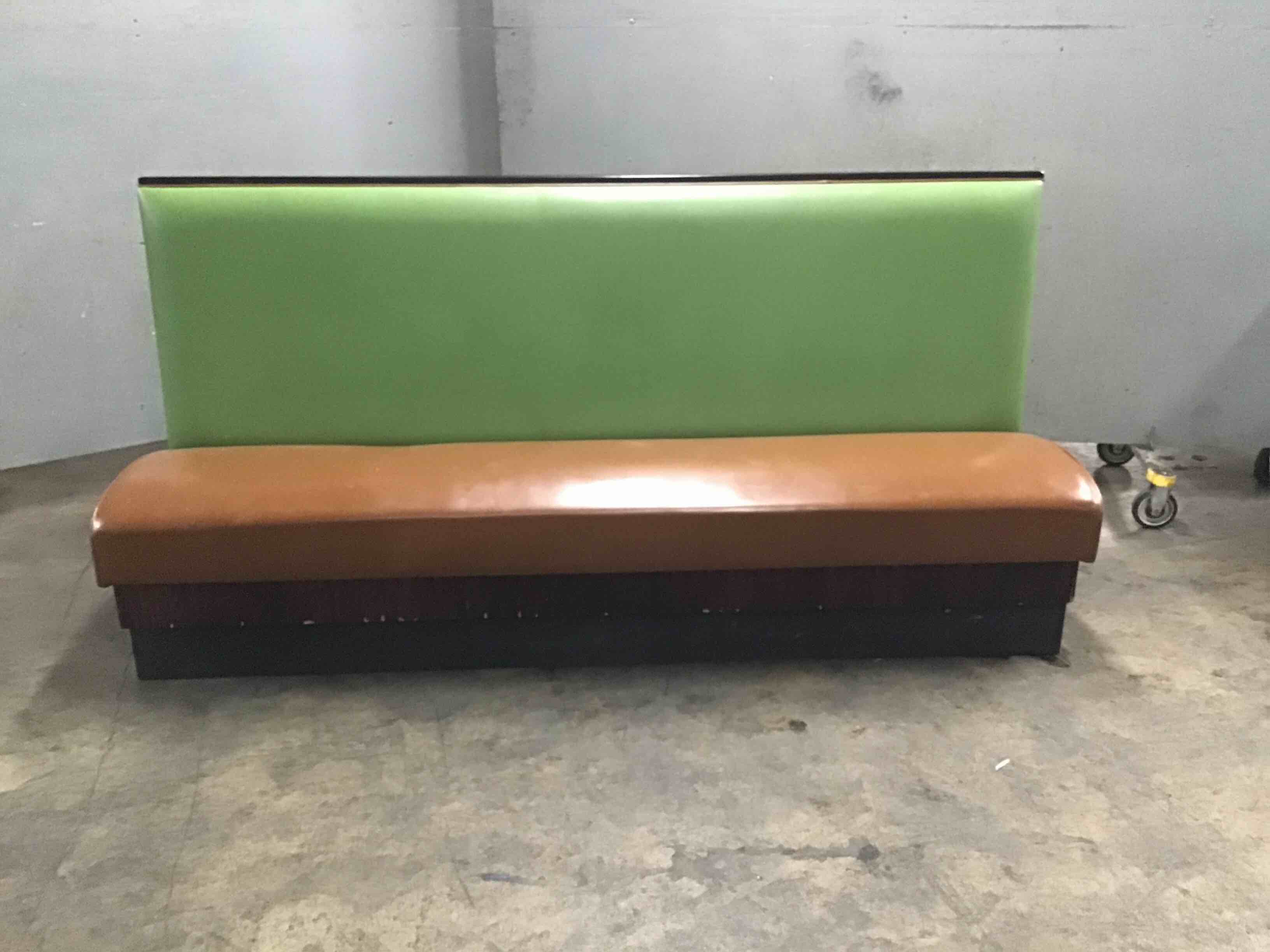 84 Inch Wooden Booth With Vinyl Seat