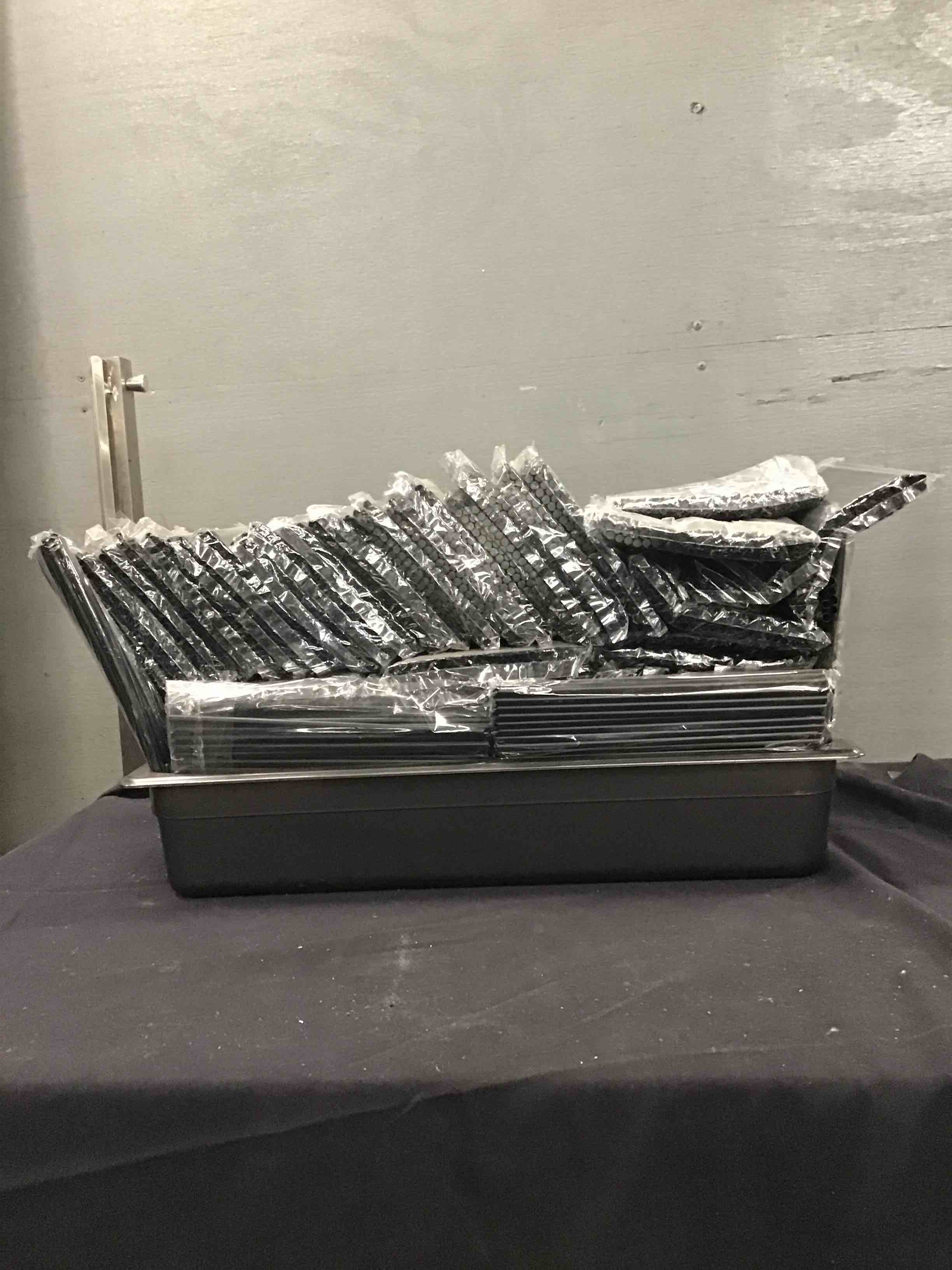 Black Plastic Drinking Straws 