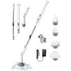 Homitt Electric Spin Scrubber 2 Speeds, 4 Brush Heads & Extension Arm, 1.5H Cordless Shower Scrubber