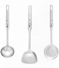 Keith Titanium Ti8703 Healthy Family Kitchen Utensils, Set of 3 - Turner, Ladle and Skimmer