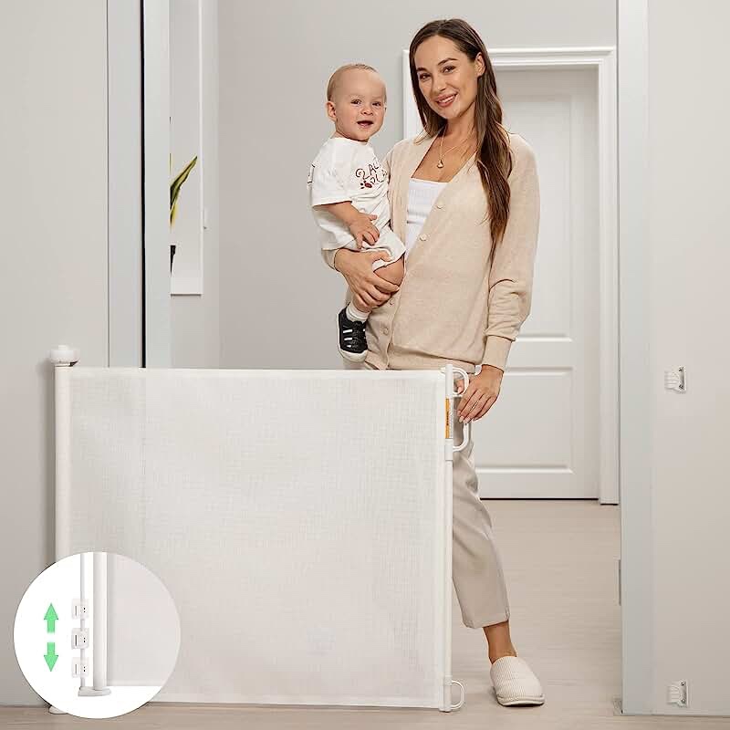 Momcozy Retractable Baby Gate (colors may vary)