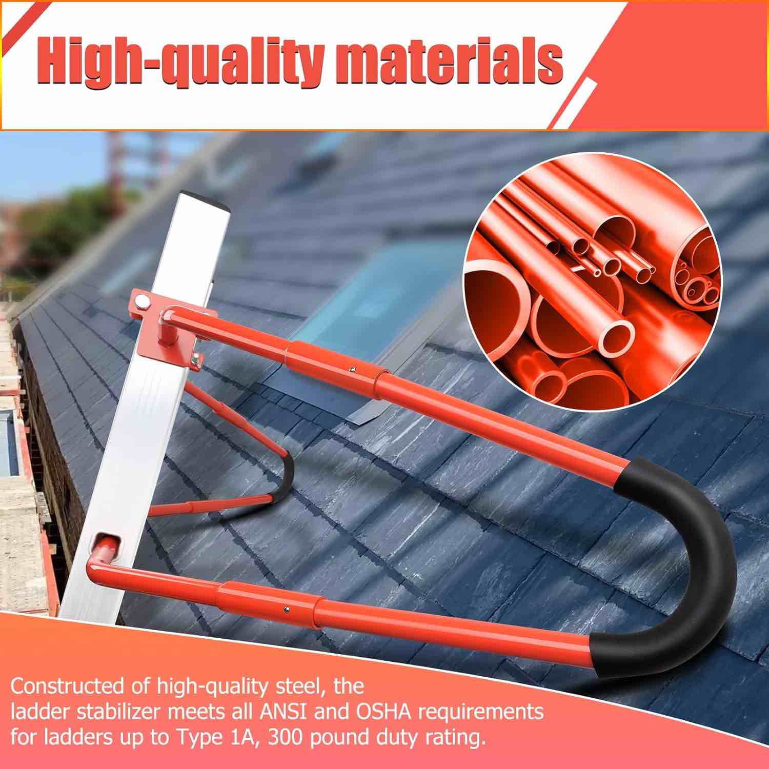 2 in 1 ladder stabilizer orange
