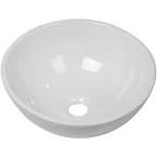 Glacier Bay Zale Round Vessel Sink in White