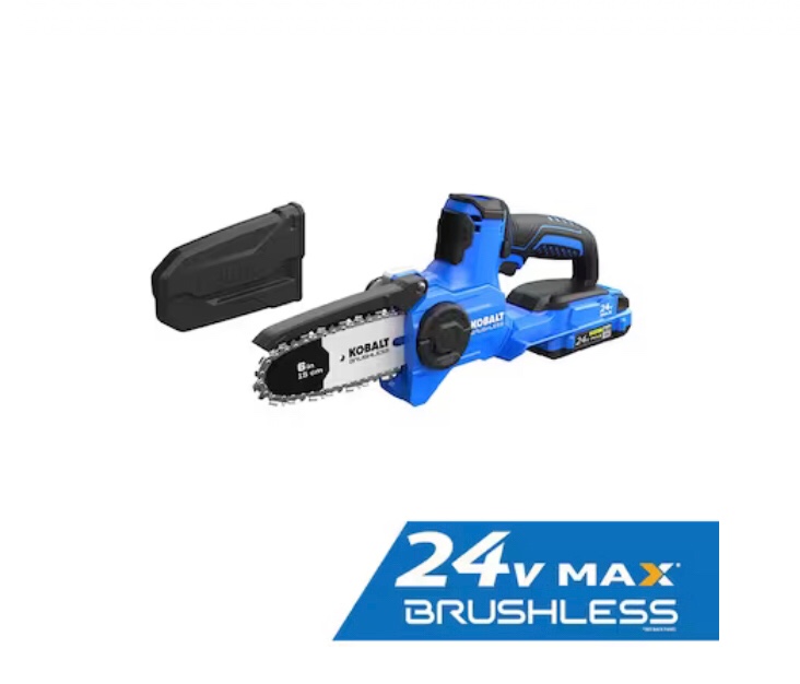 Kobalt 6 inch pruning saw includes battery and charger 