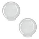 SOLUS-8-in-Dia-Globes-Clear-Smooth-Acrylic-with-3-91-in-Outside-Diameter-Fitter-Neck-2-Pack